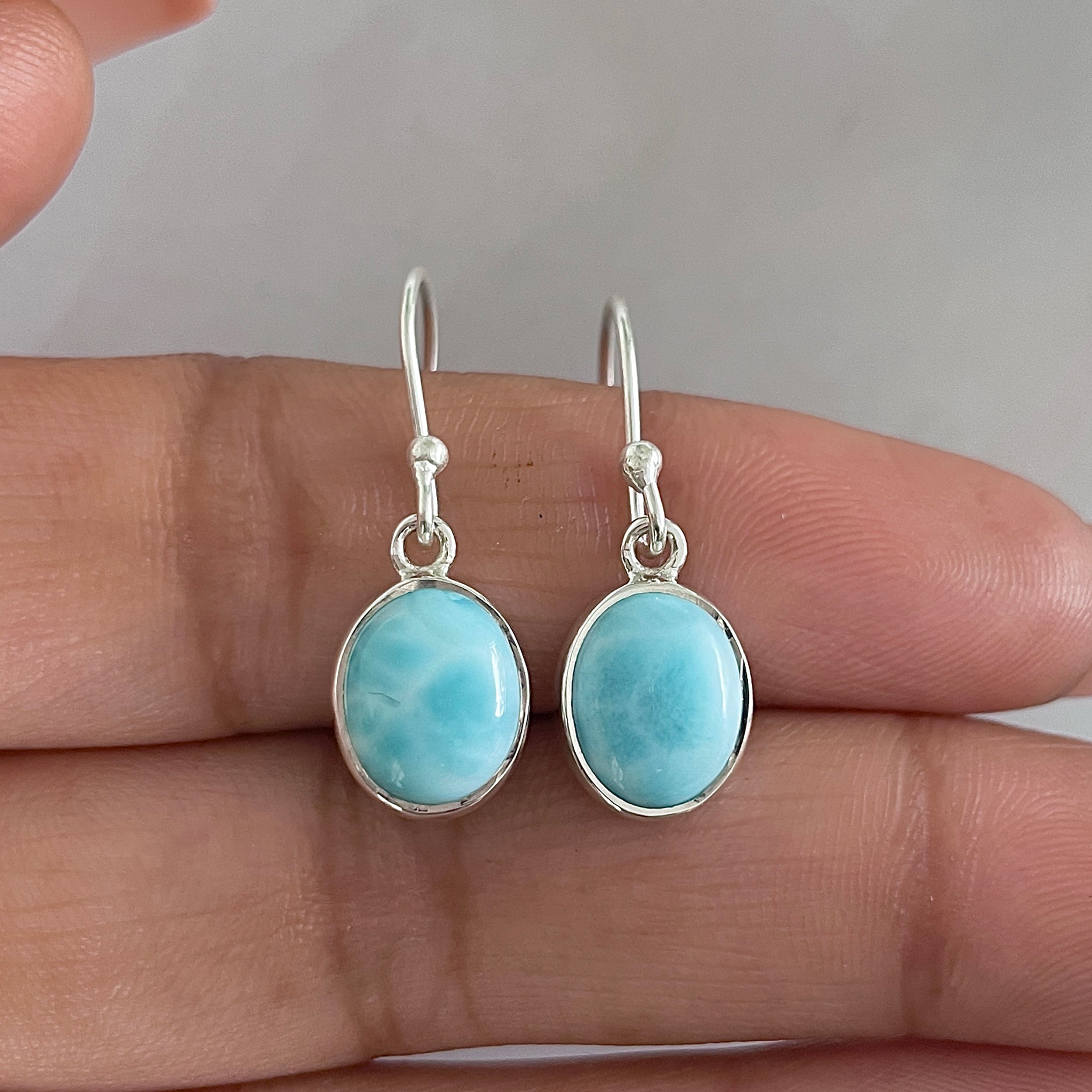 Larimar Earring-(LAR-E-1541.)