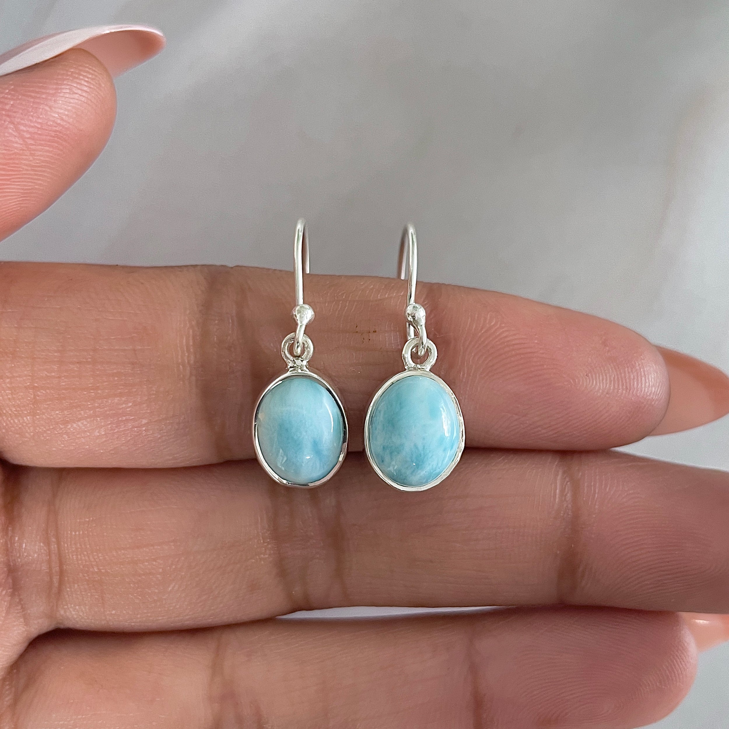 Larimar Earring-(LAR-E-1542.)
