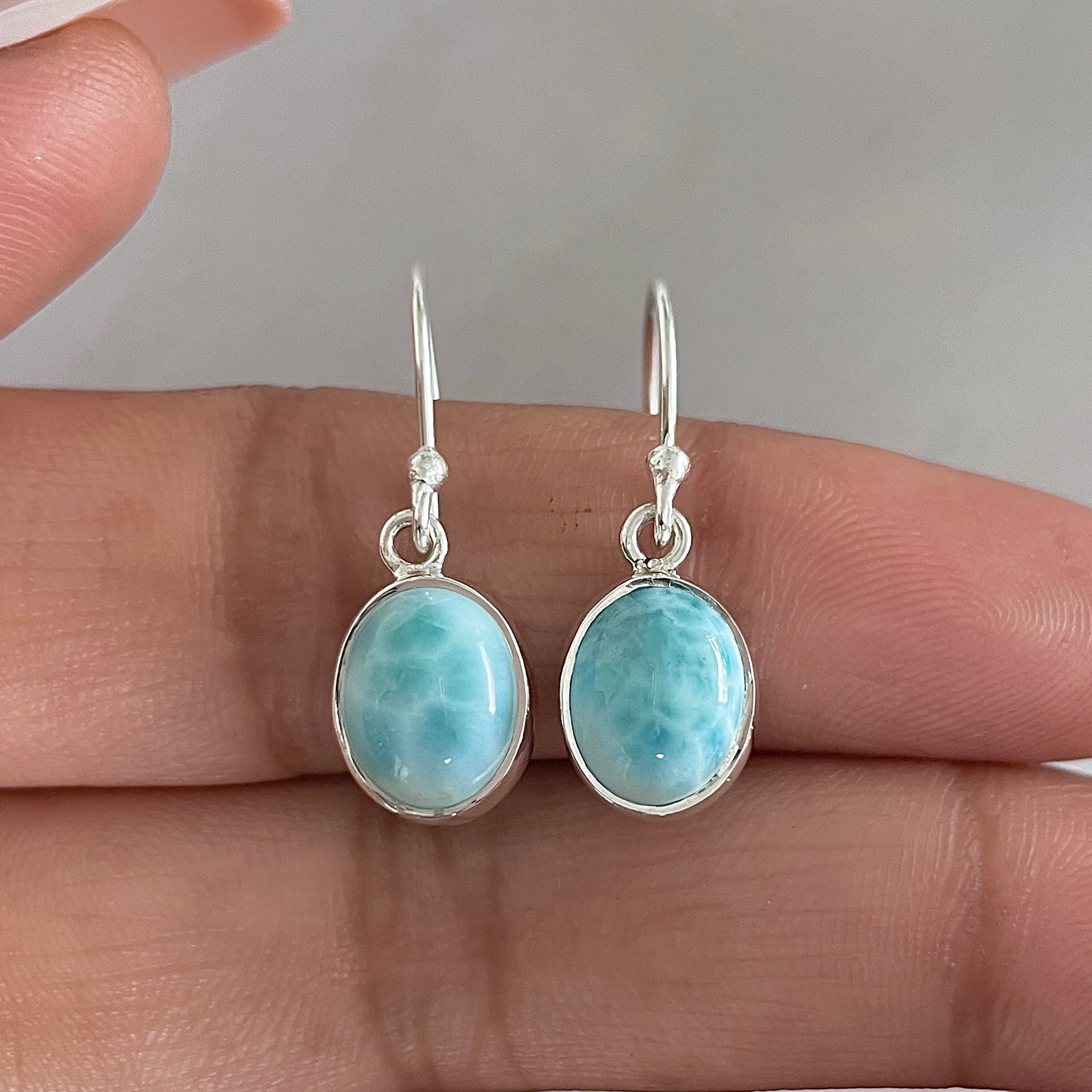 Larimar Earring-(LAR-E-1543.)