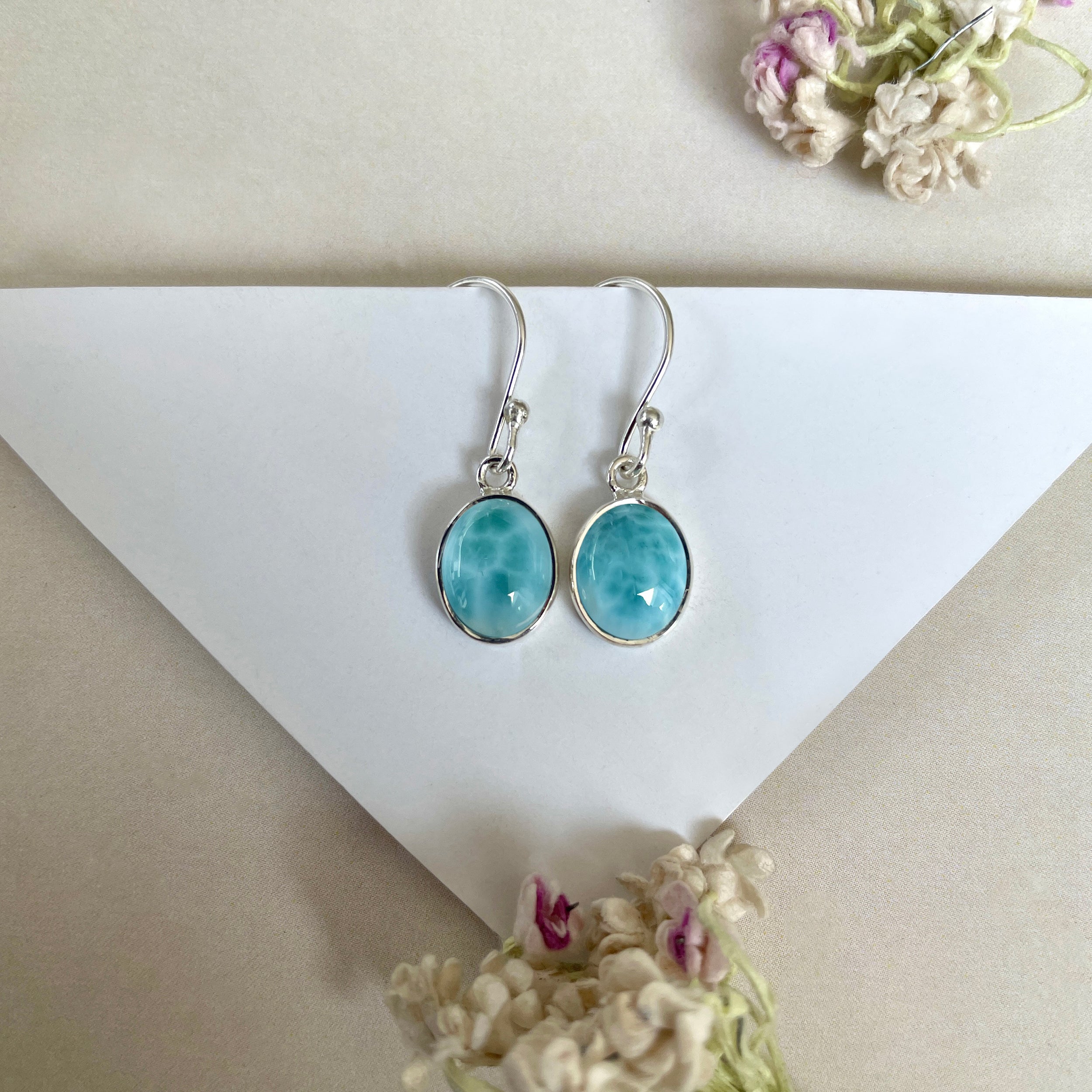 Larimar Earring-(LAR-E-1543.)