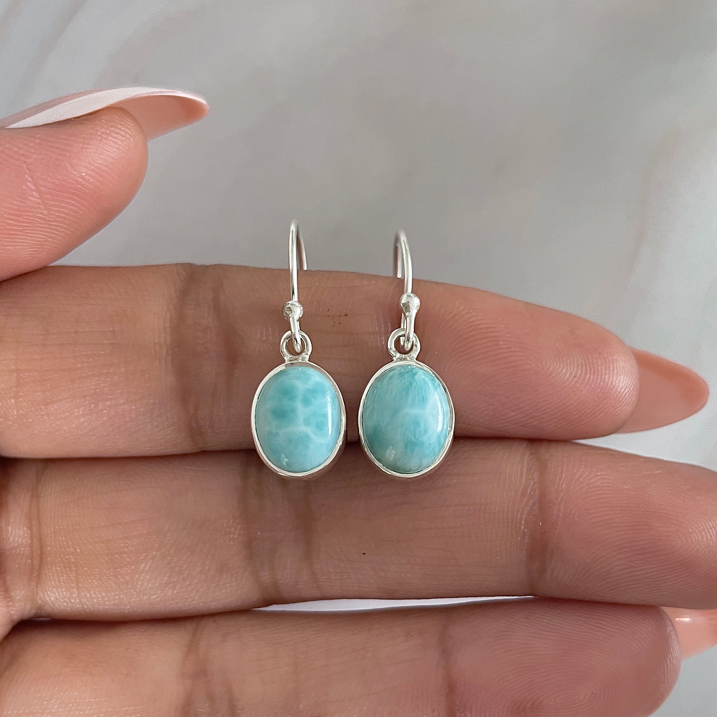Larimar Earring-(LAR-E-1544.)