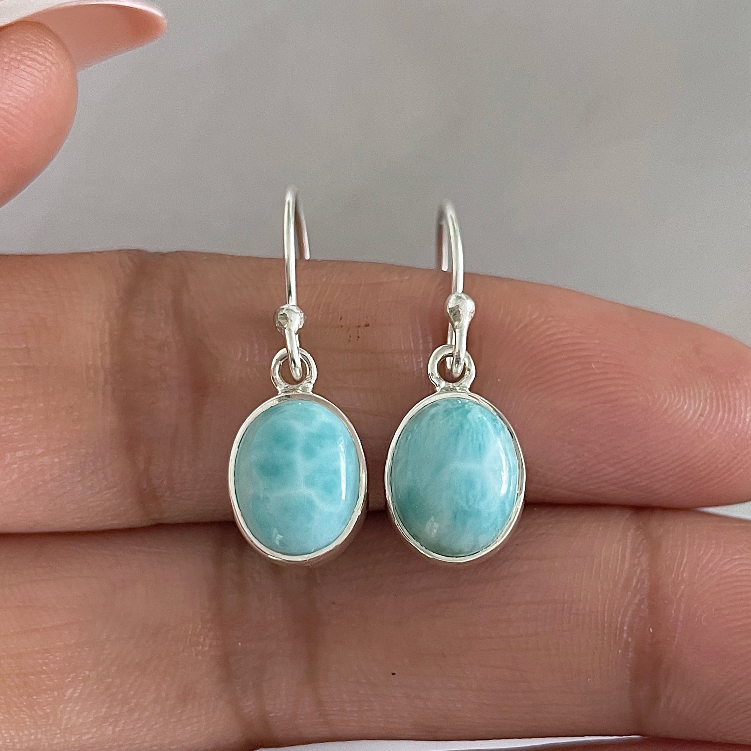 Larimar Earring-(LAR-E-1544.)