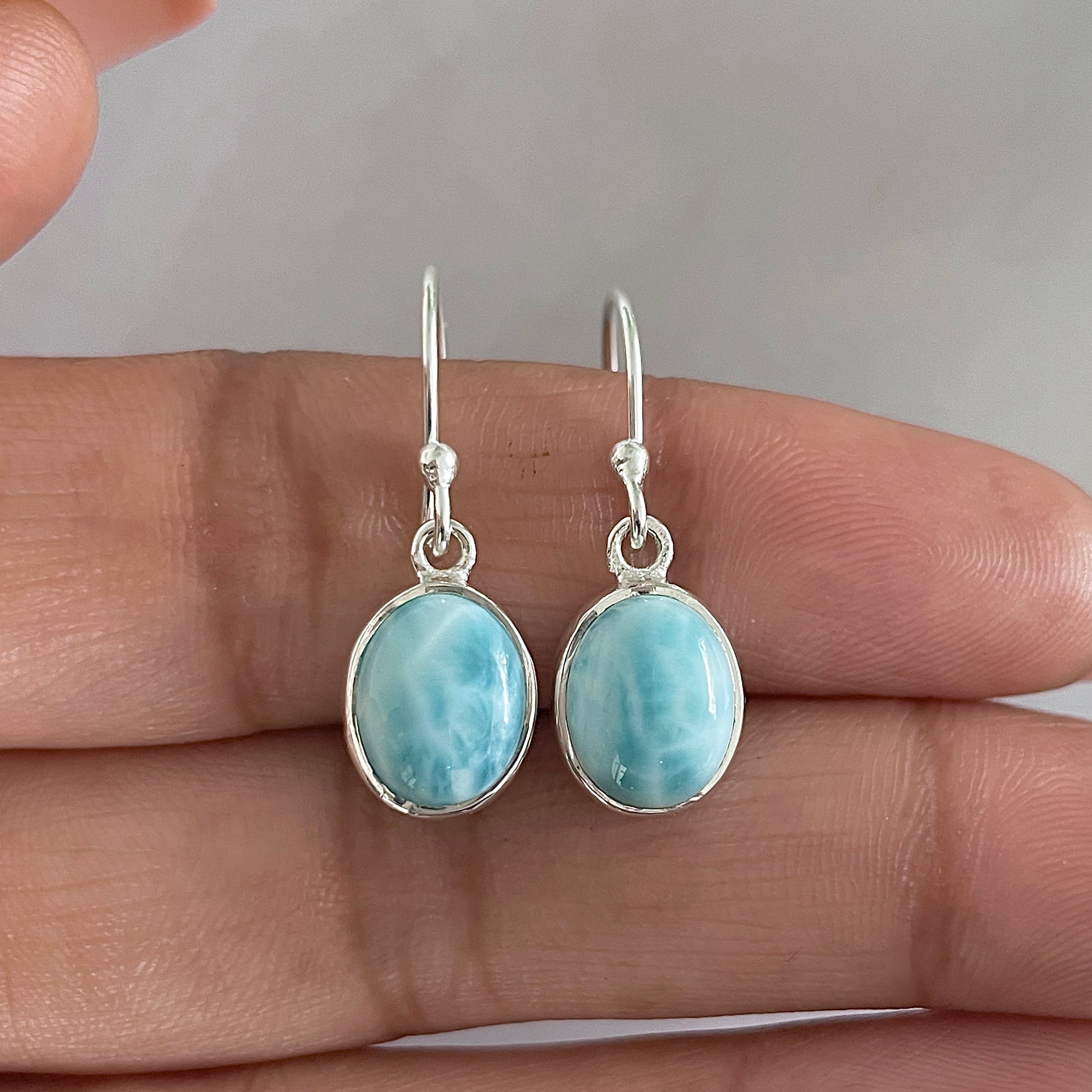 Larimar Earring-(LAR-E-1545.)