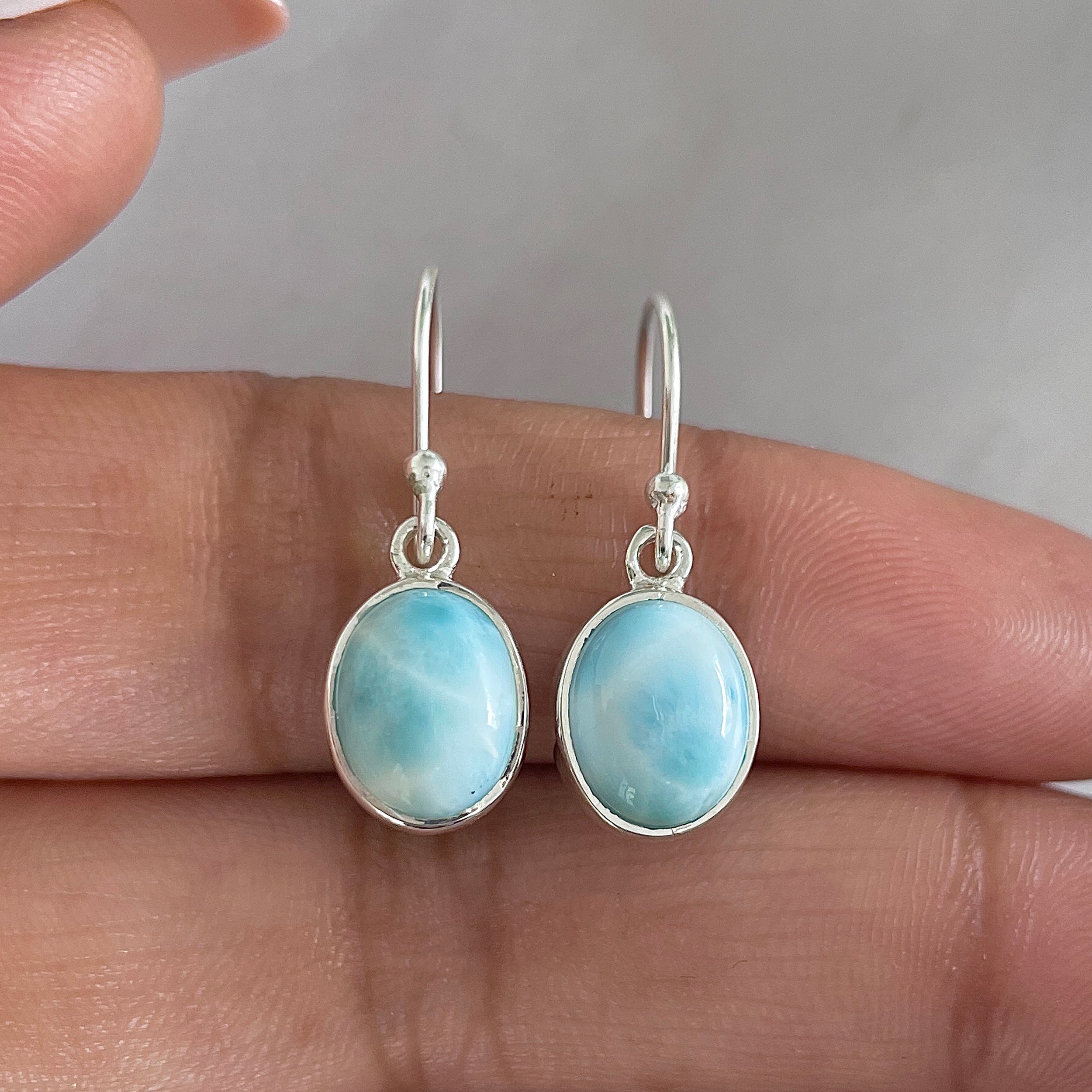 Larimar Earring-(LAR-E-1546.)