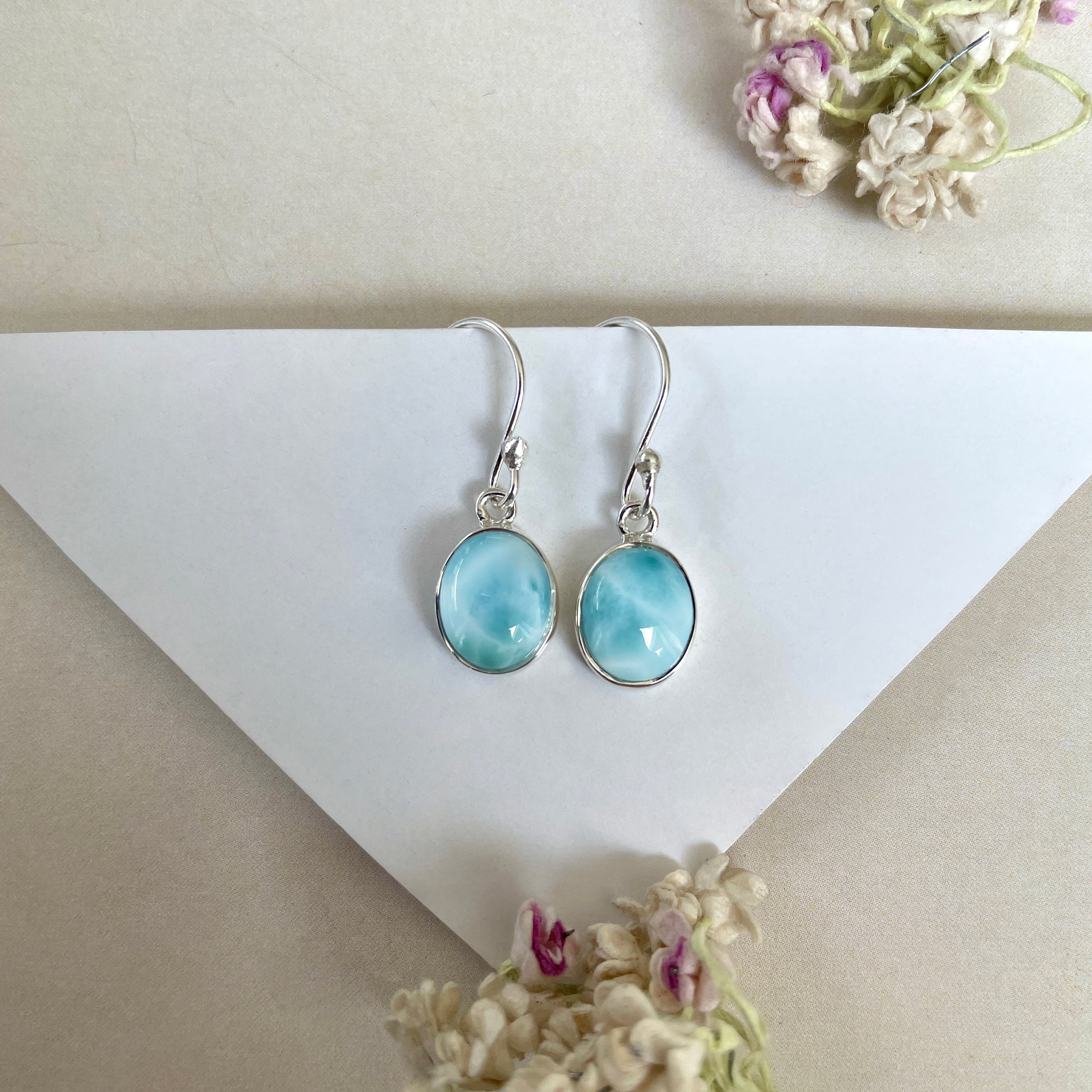 Larimar Earring-(LAR-E-1546.)