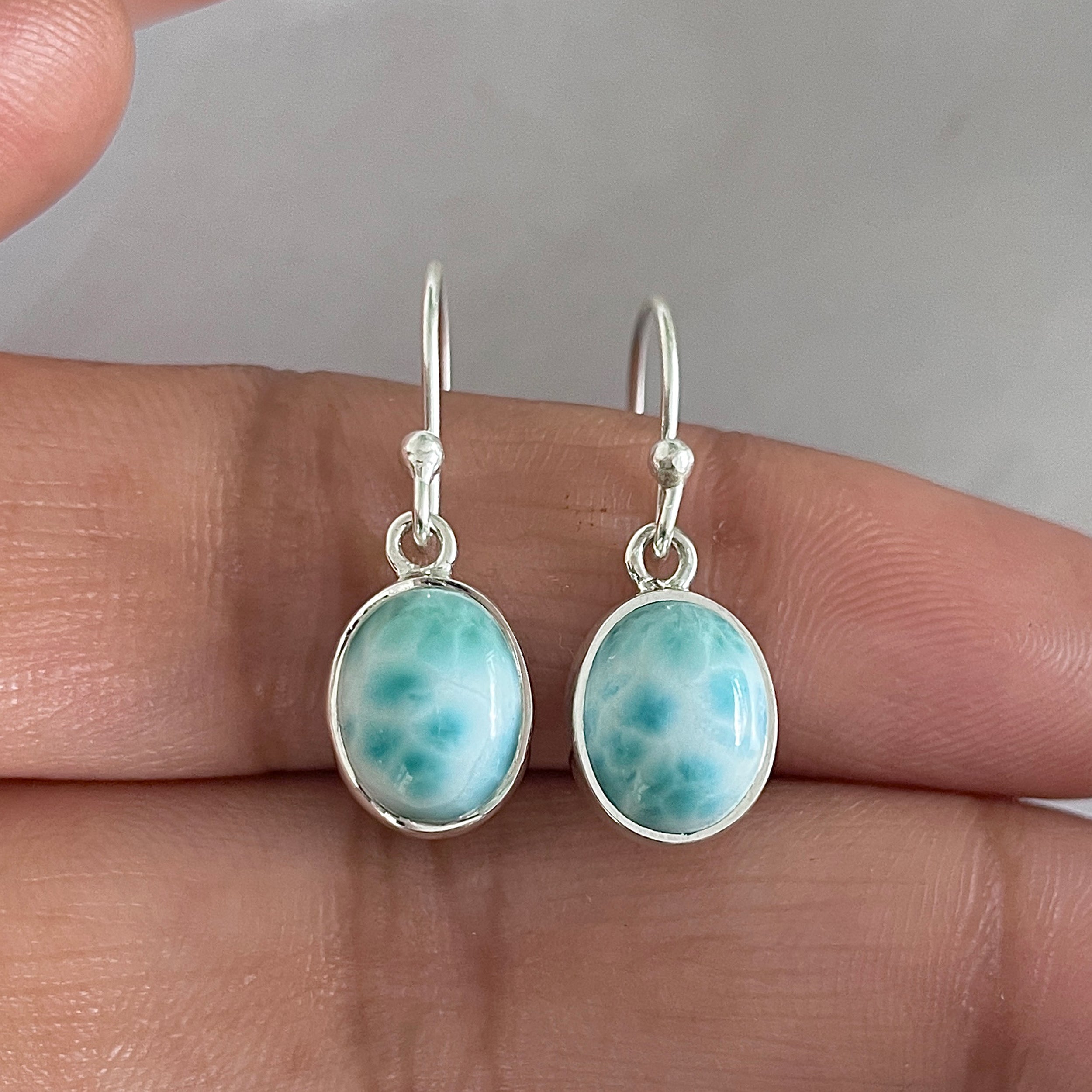 Larimar Earring-(LAR-E-1547.)