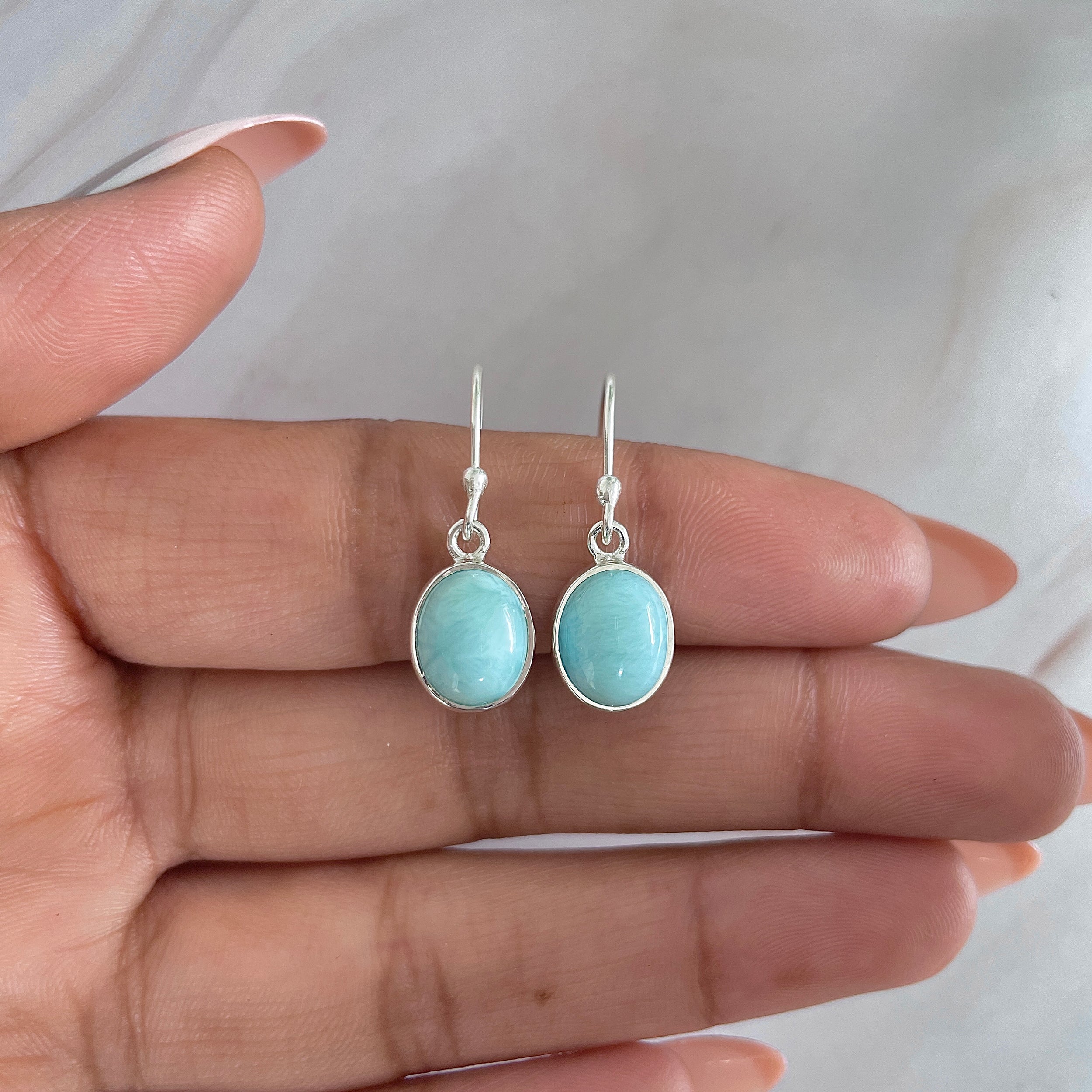 Larimar Earring-(LAR-E-1548.)