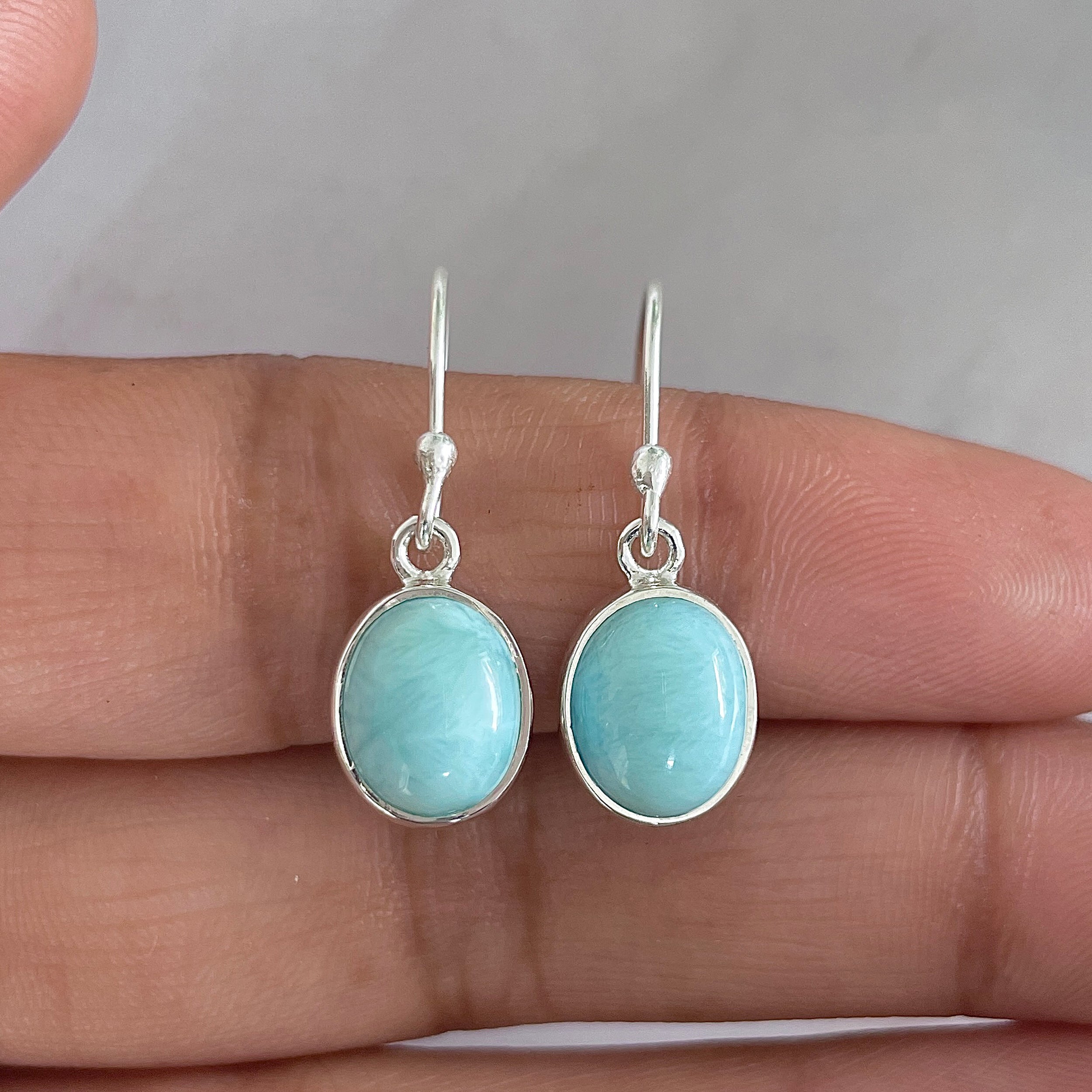 Larimar Earring-(LAR-E-1548.)