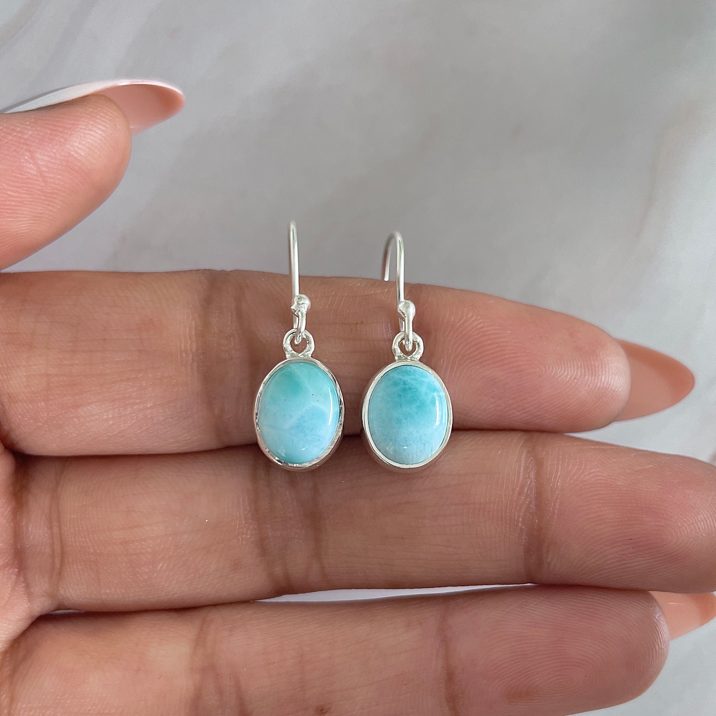 Larimar Earring-(LAR-E-1549.)