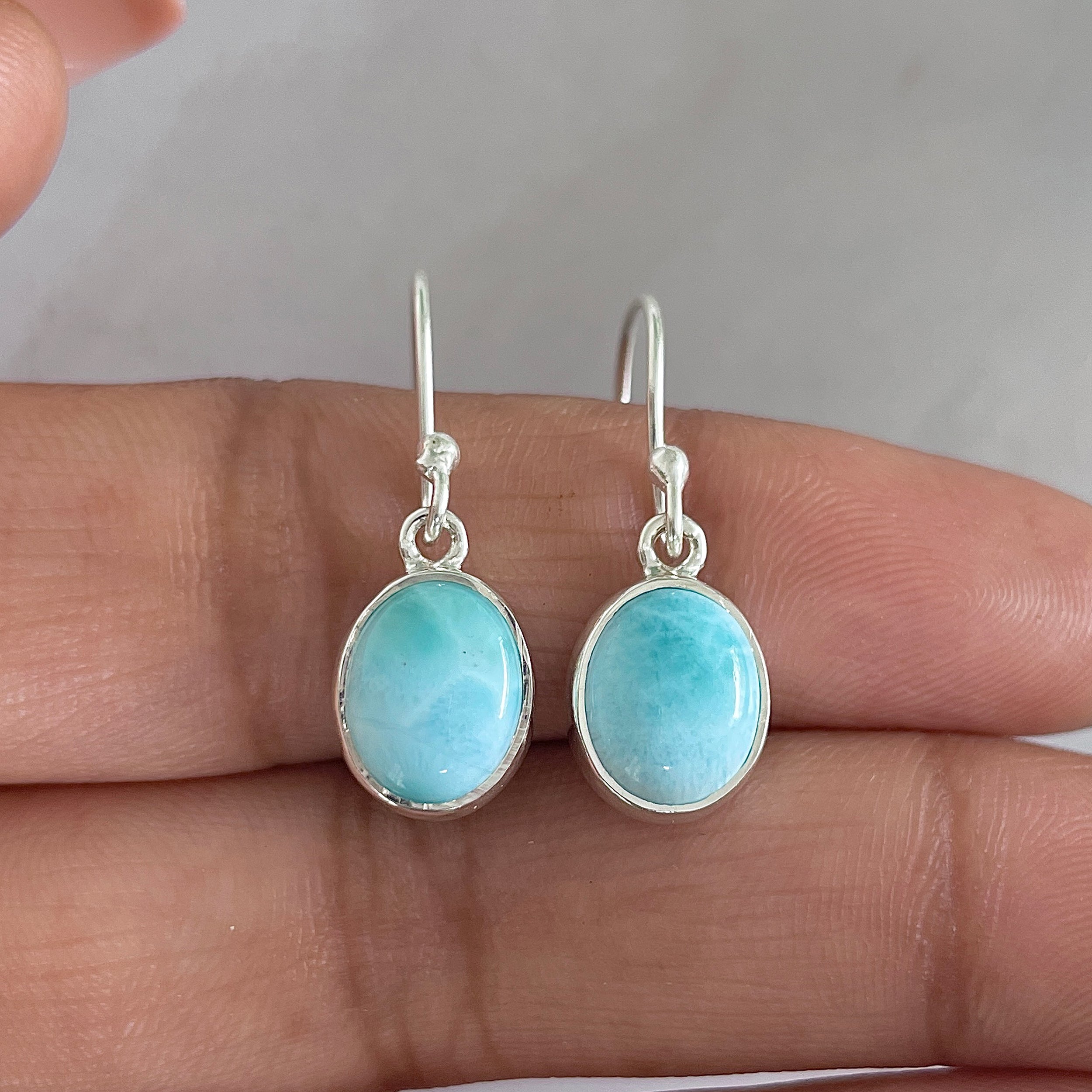 Larimar Earring-(LAR-E-1549.)