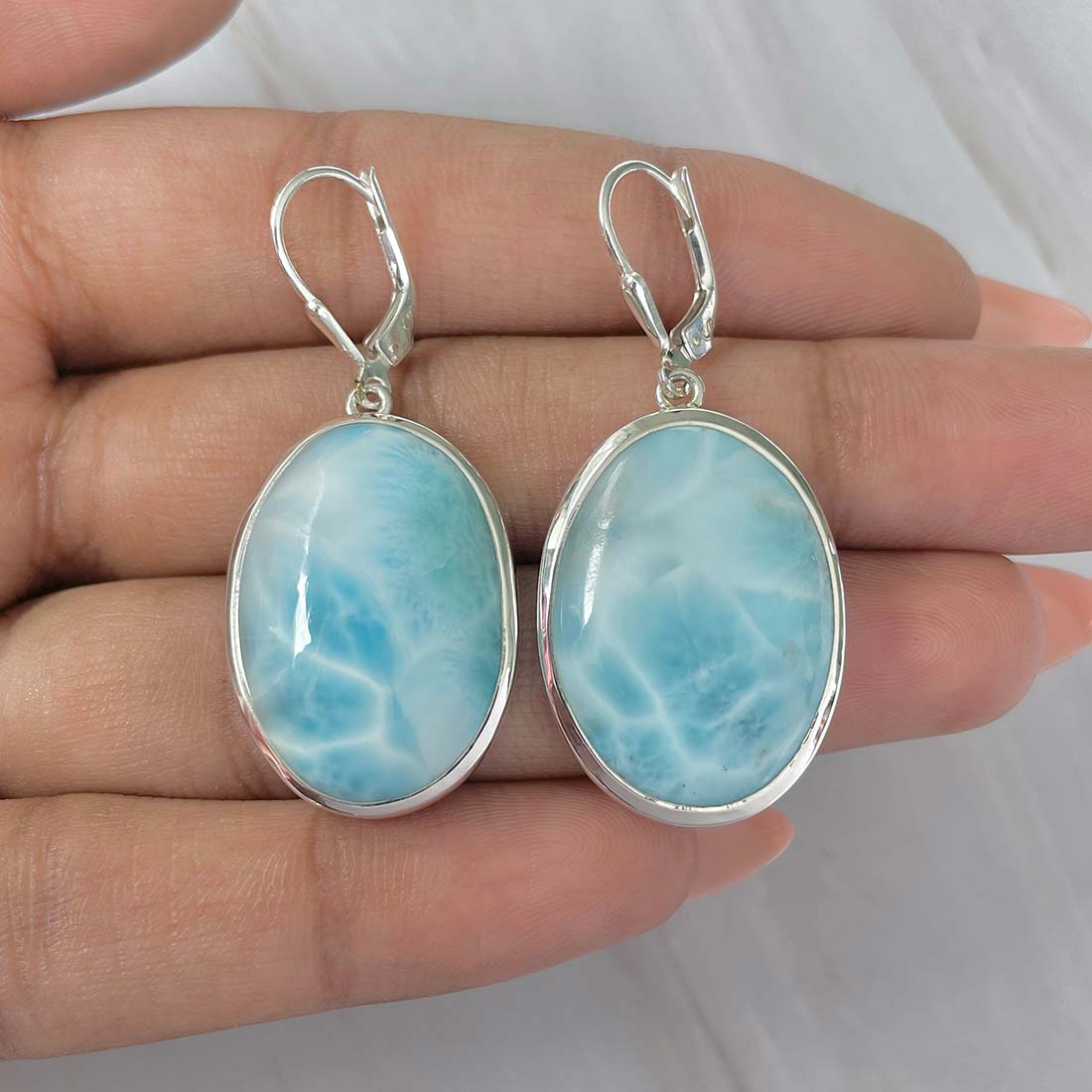 Larimar Earring-(LAR-E-155.)