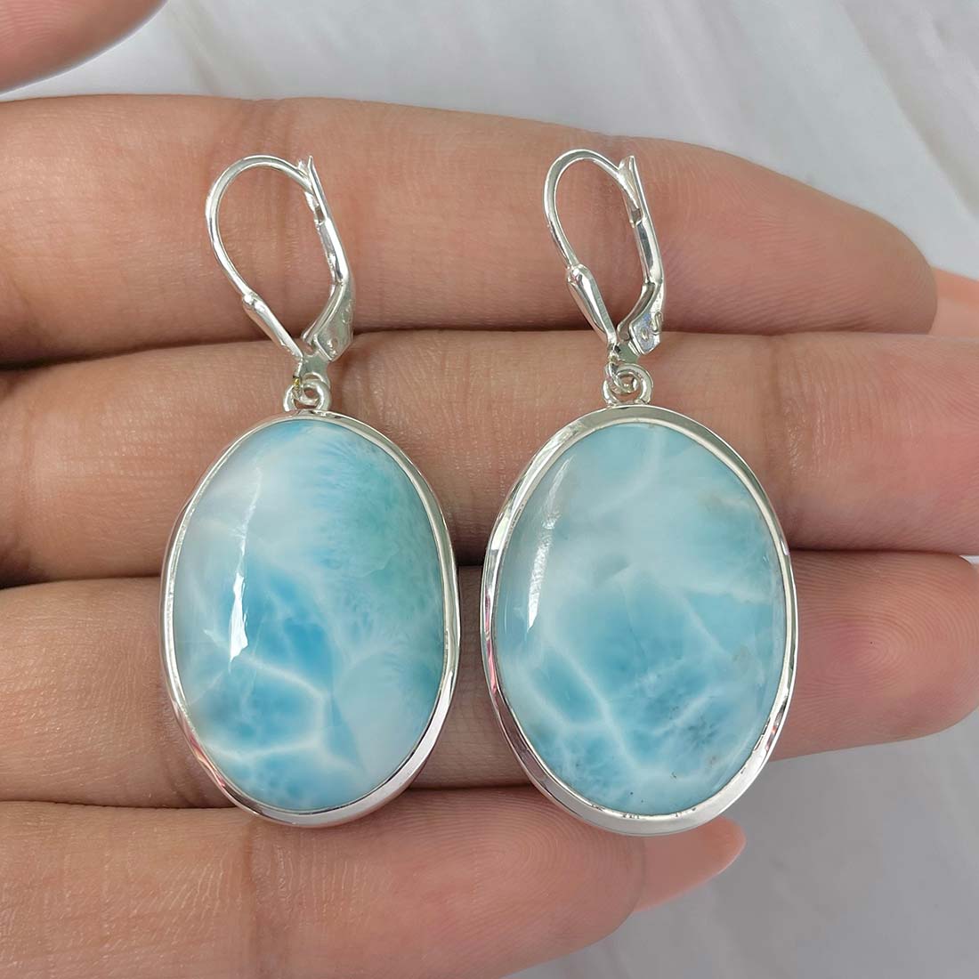 Larimar Earring-(LAR-E-155.)