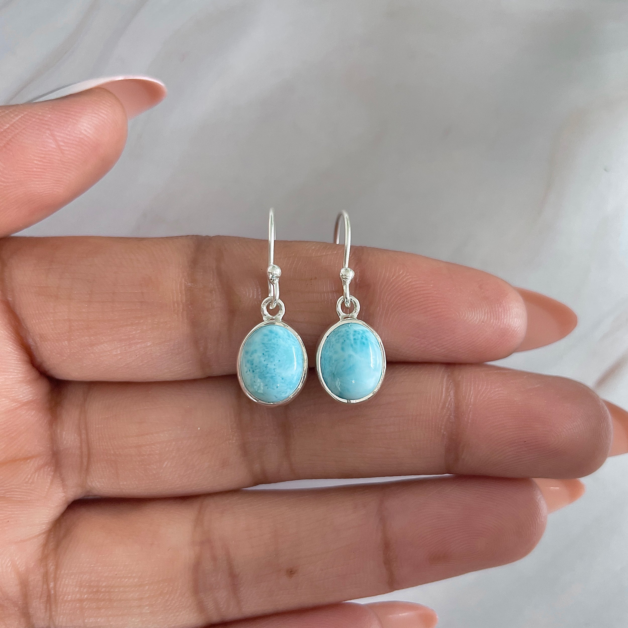 Larimar Earring-(LAR-E-1550.)