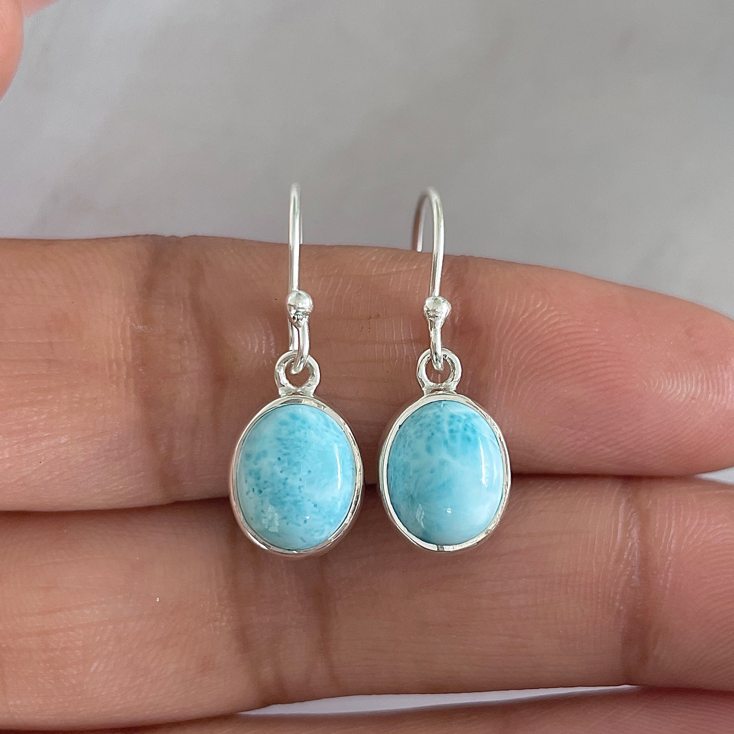 Larimar Earring-(LAR-E-1550.)