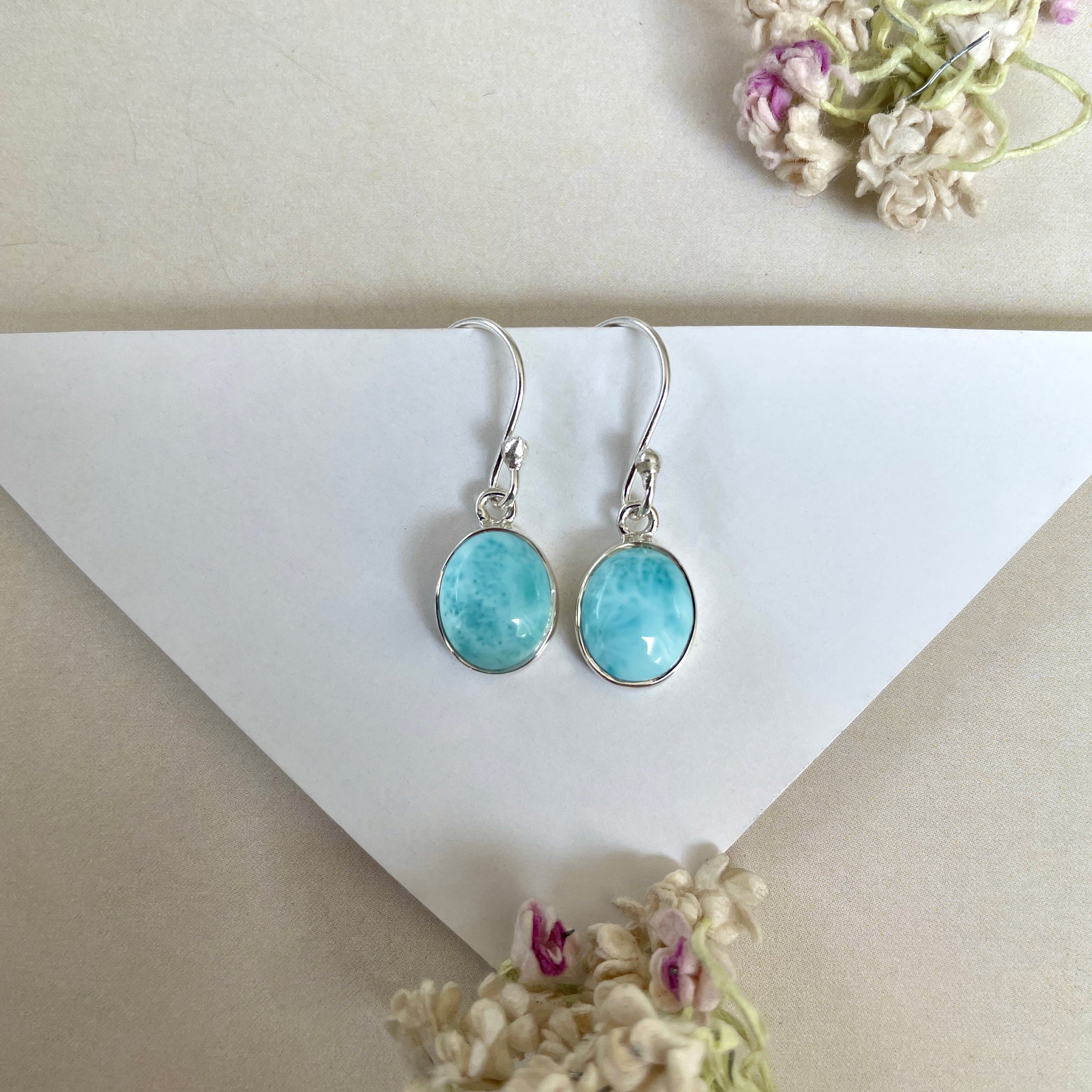 Larimar Earring-(LAR-E-1550.)