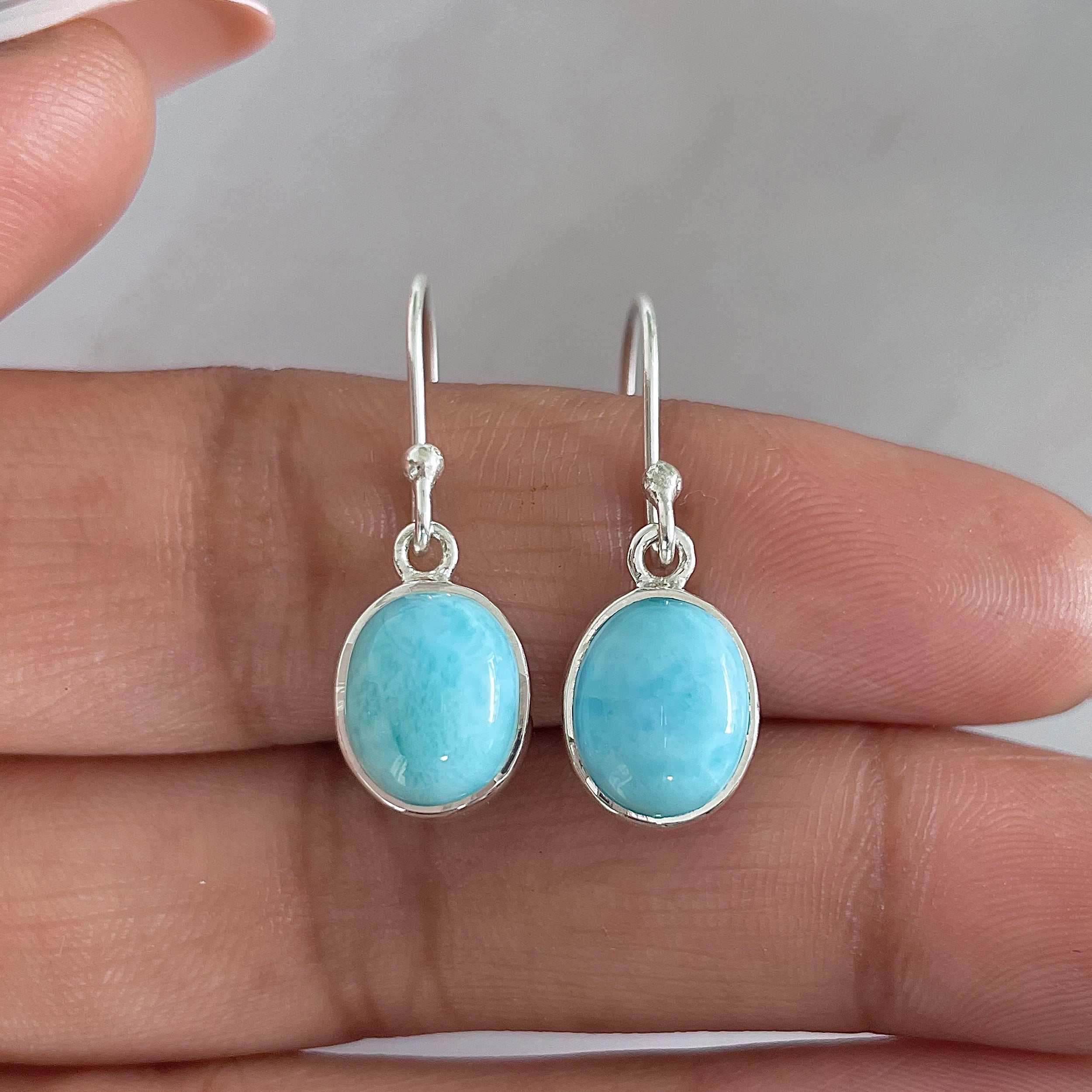 Larimar Earring-(LAR-E-1551.)
