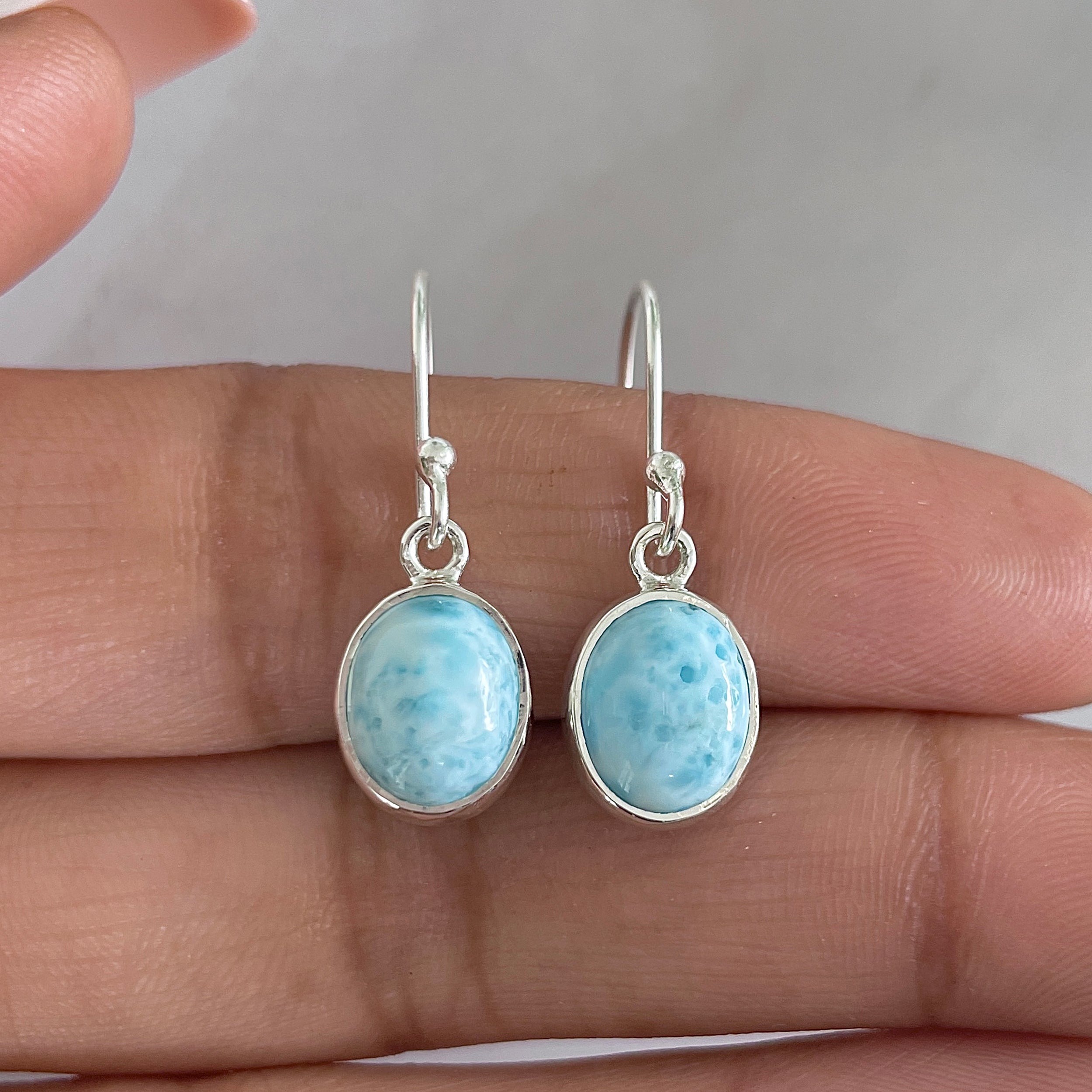Larimar Earring-(LAR-E-1552.)