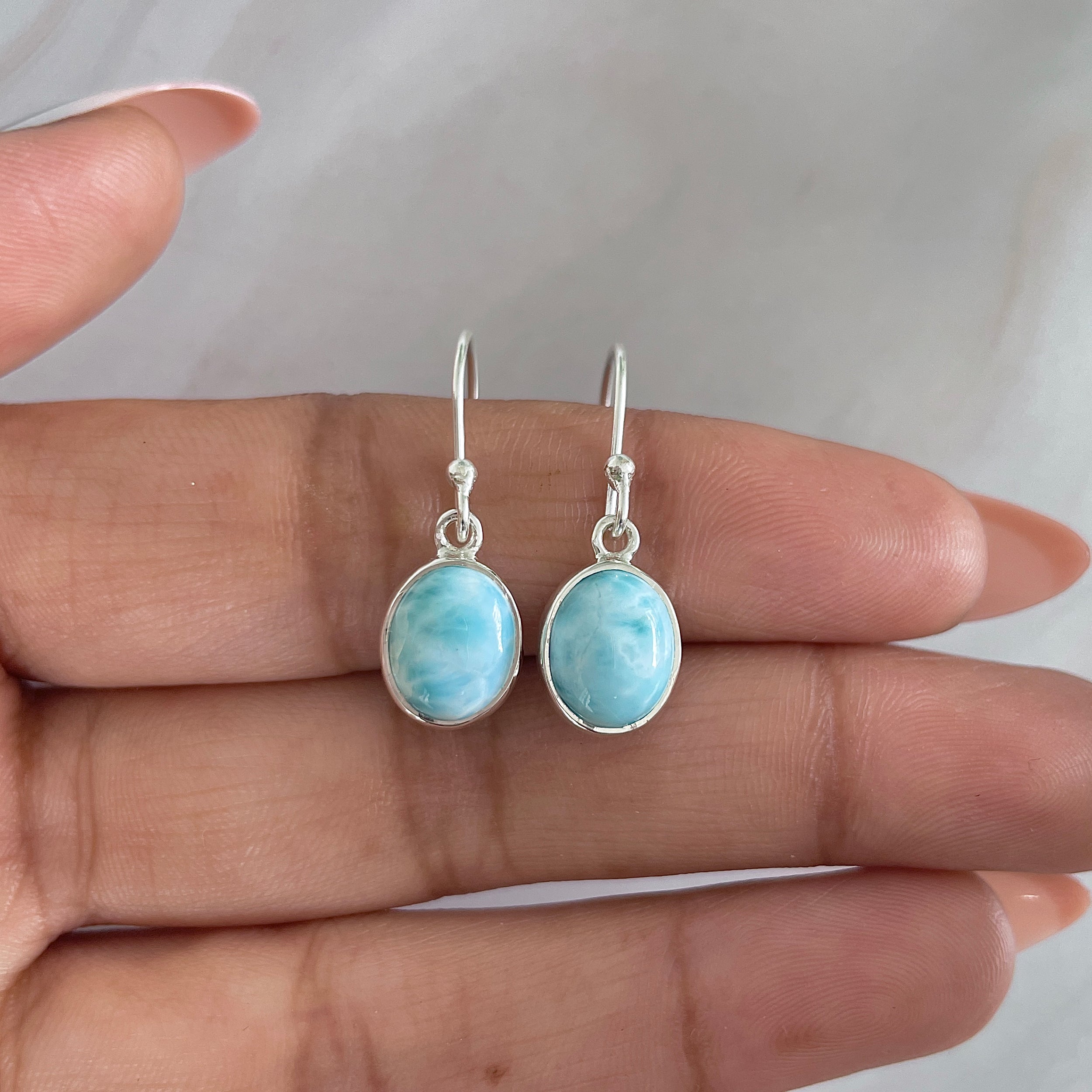 Larimar Earring-(LAR-E-1554.)