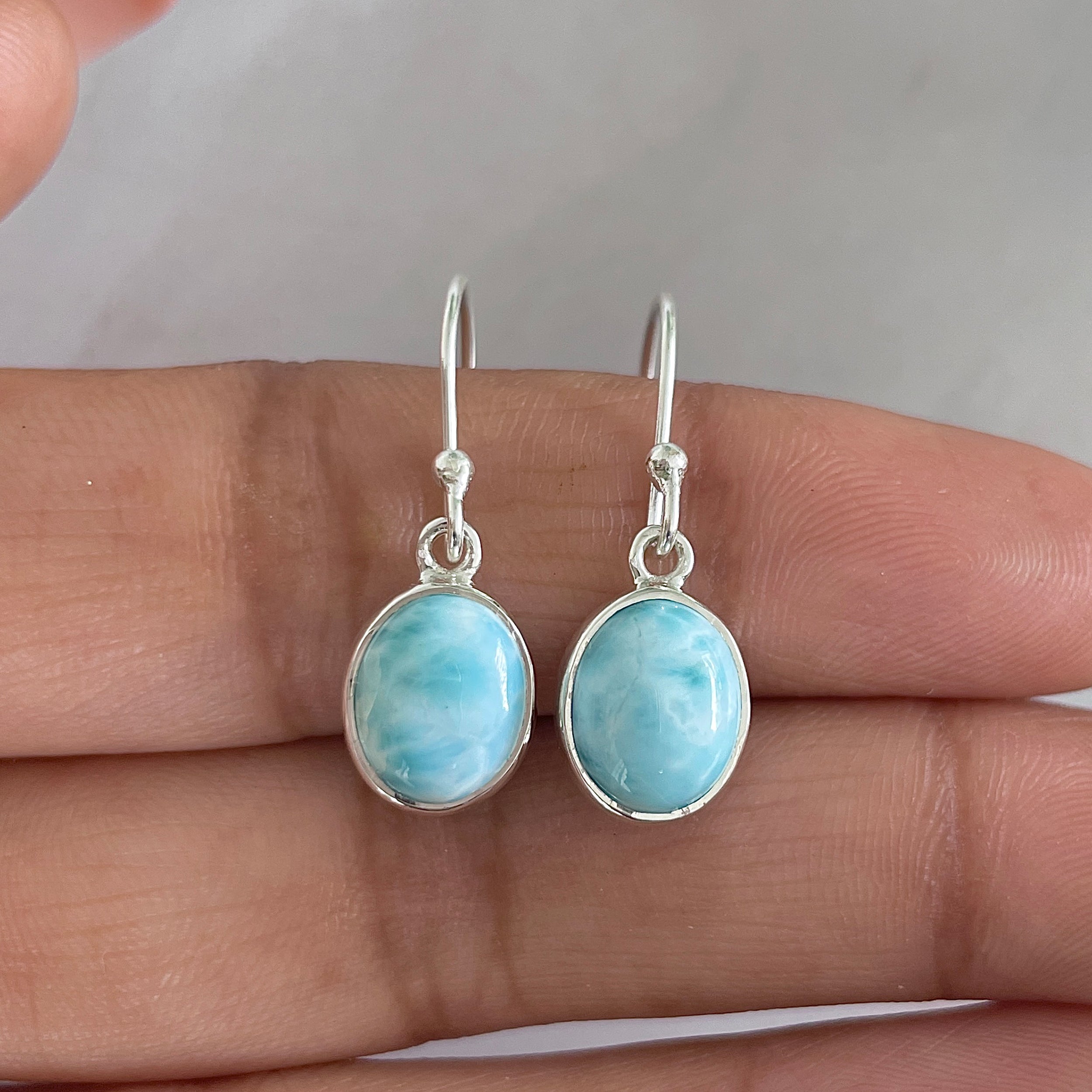 Larimar Earring-(LAR-E-1554.)