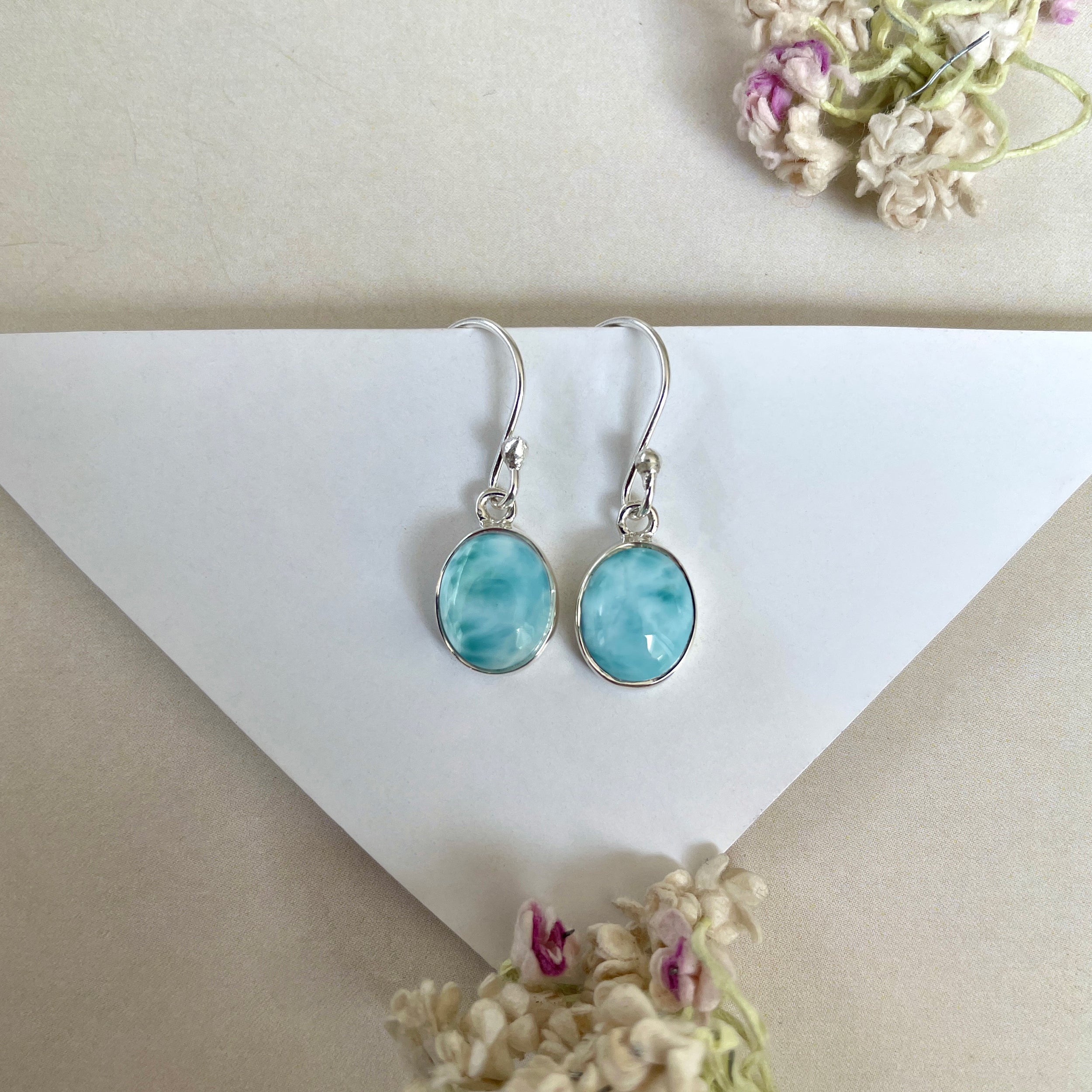 Larimar Earring-(LAR-E-1554.)