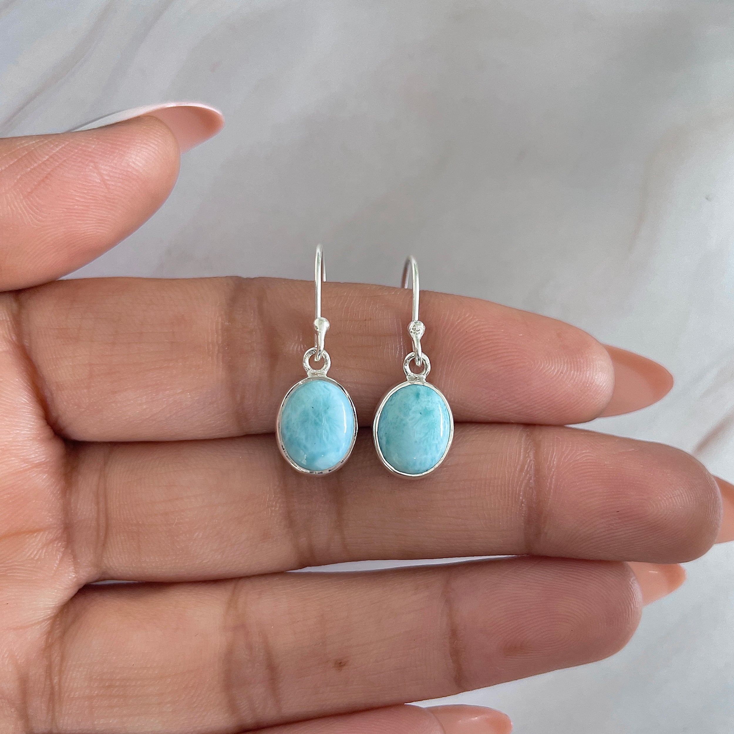 Larimar Earring-(LAR-E-1555.)