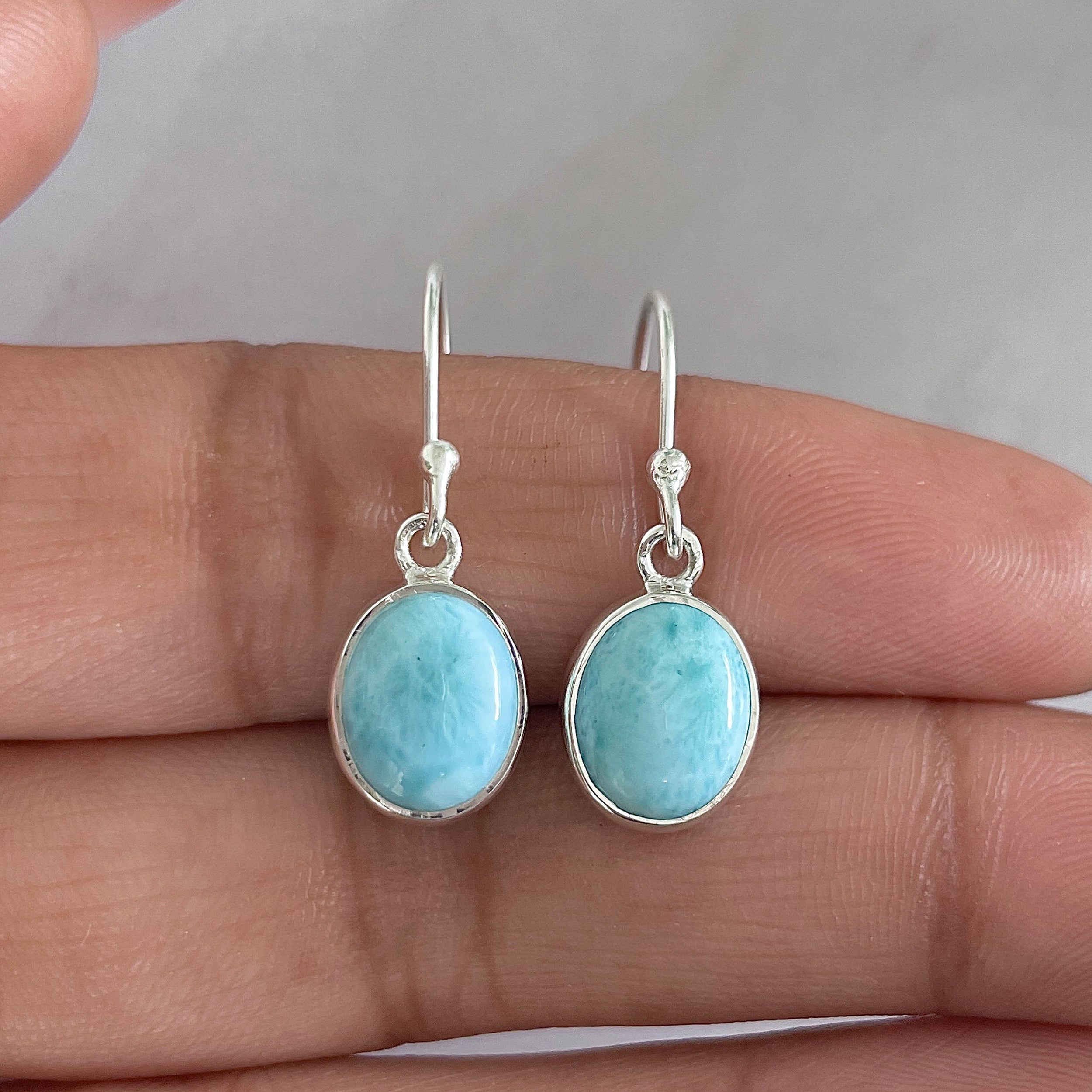 Larimar Earring-(LAR-E-1555.)