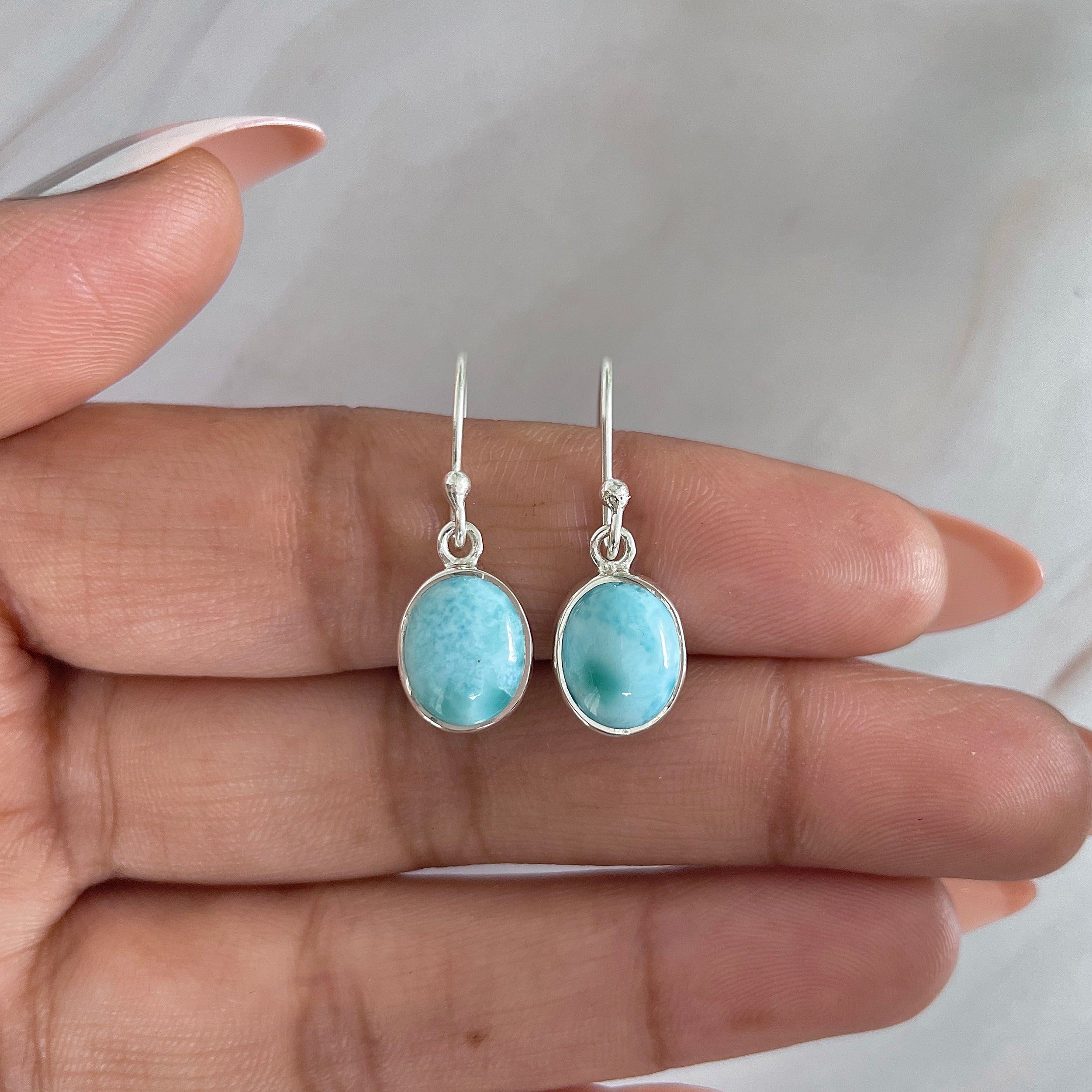 Larimar Earring-(LAR-E-1556.)