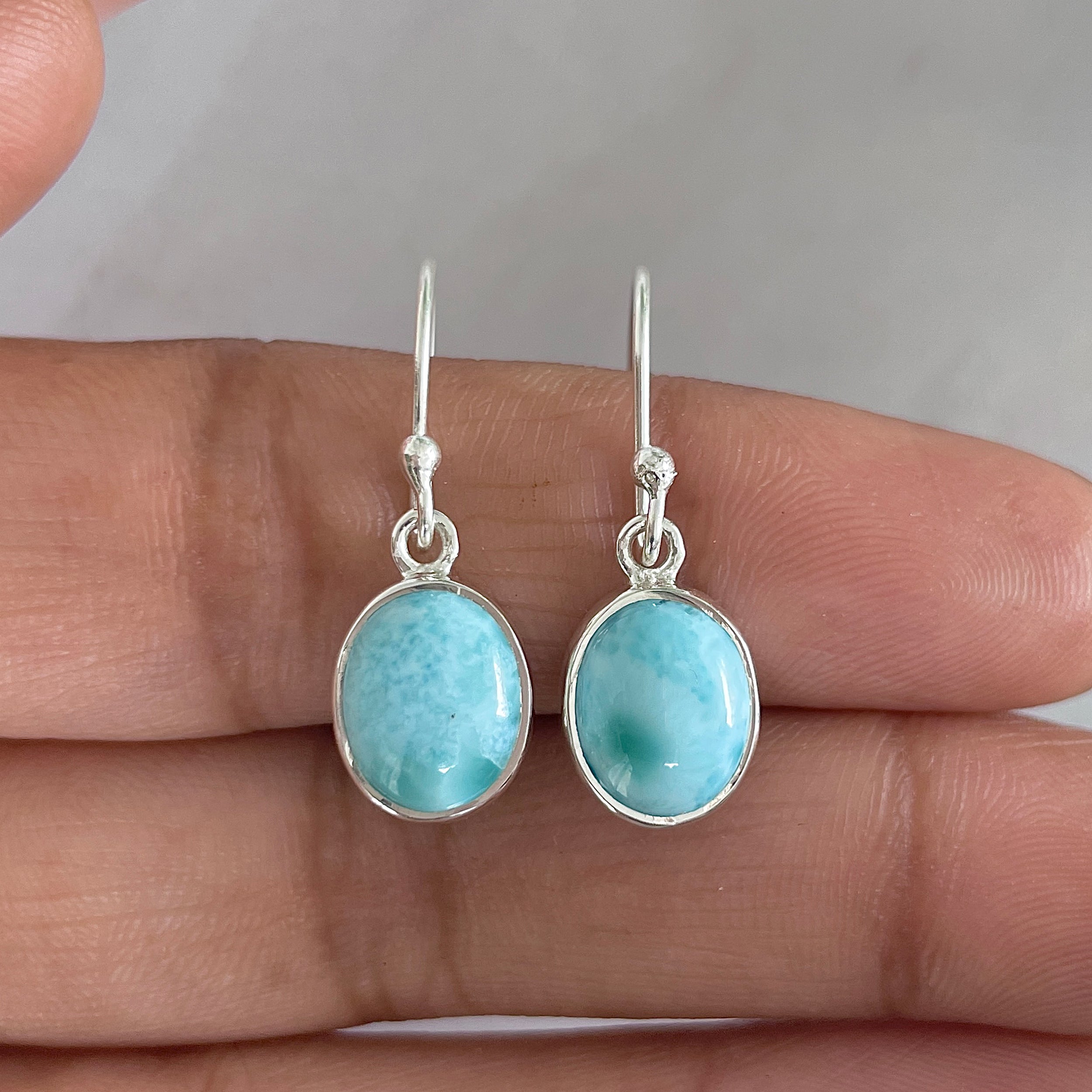 Larimar Earring-(LAR-E-1556.)