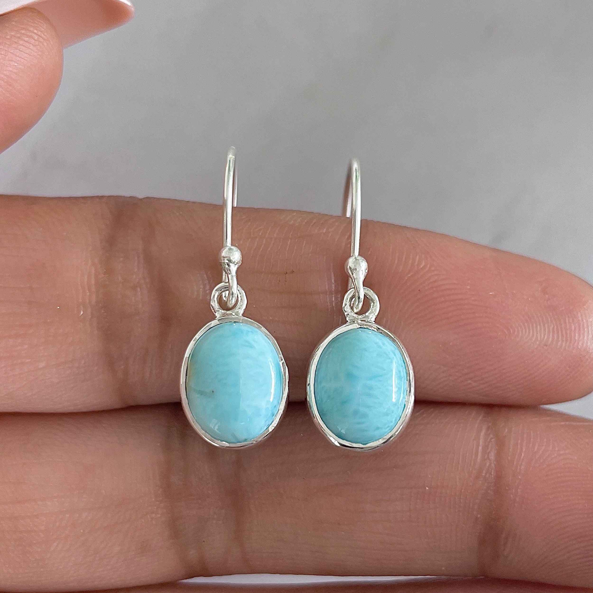 Larimar Earring-(LAR-E-1557.)