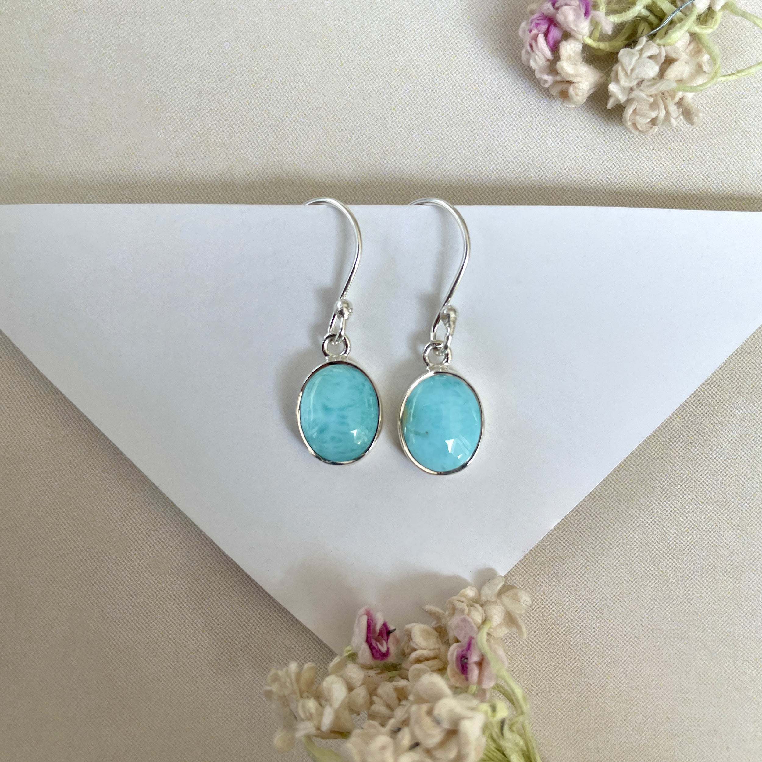 Larimar Earring-(LAR-E-1557.)