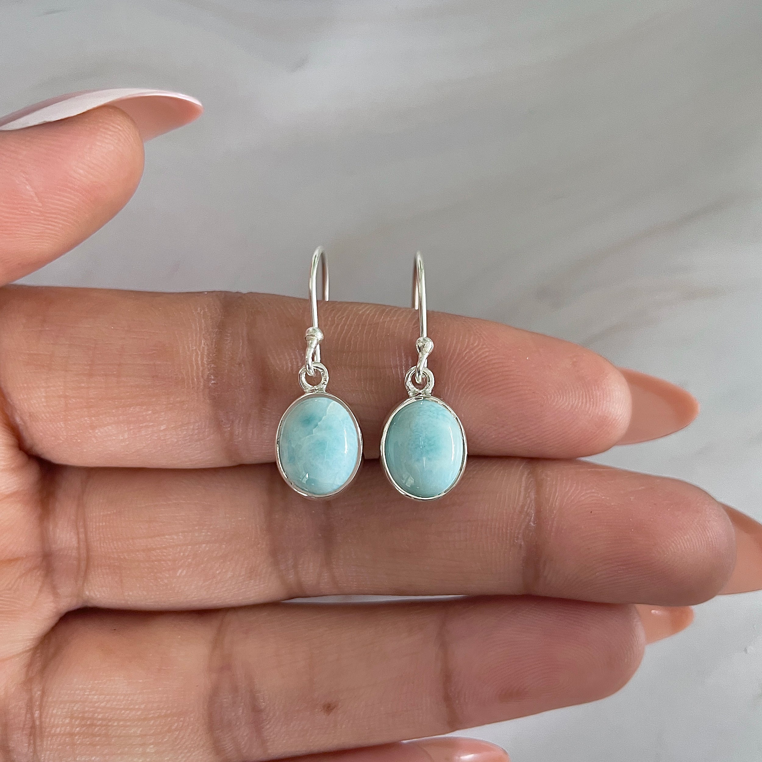 Larimar Earring-(LAR-E-1558.)