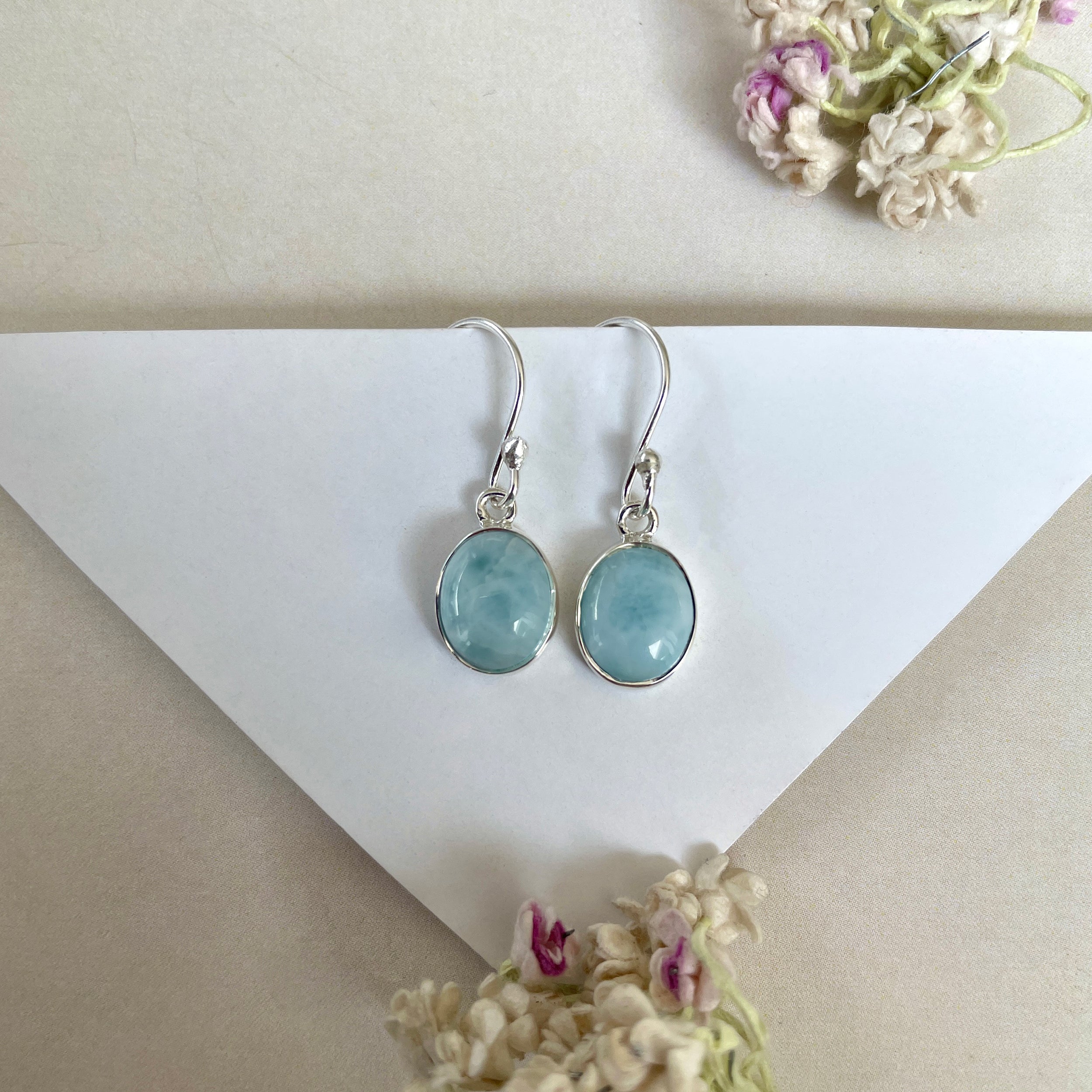 Larimar Earring-(LAR-E-1558.)