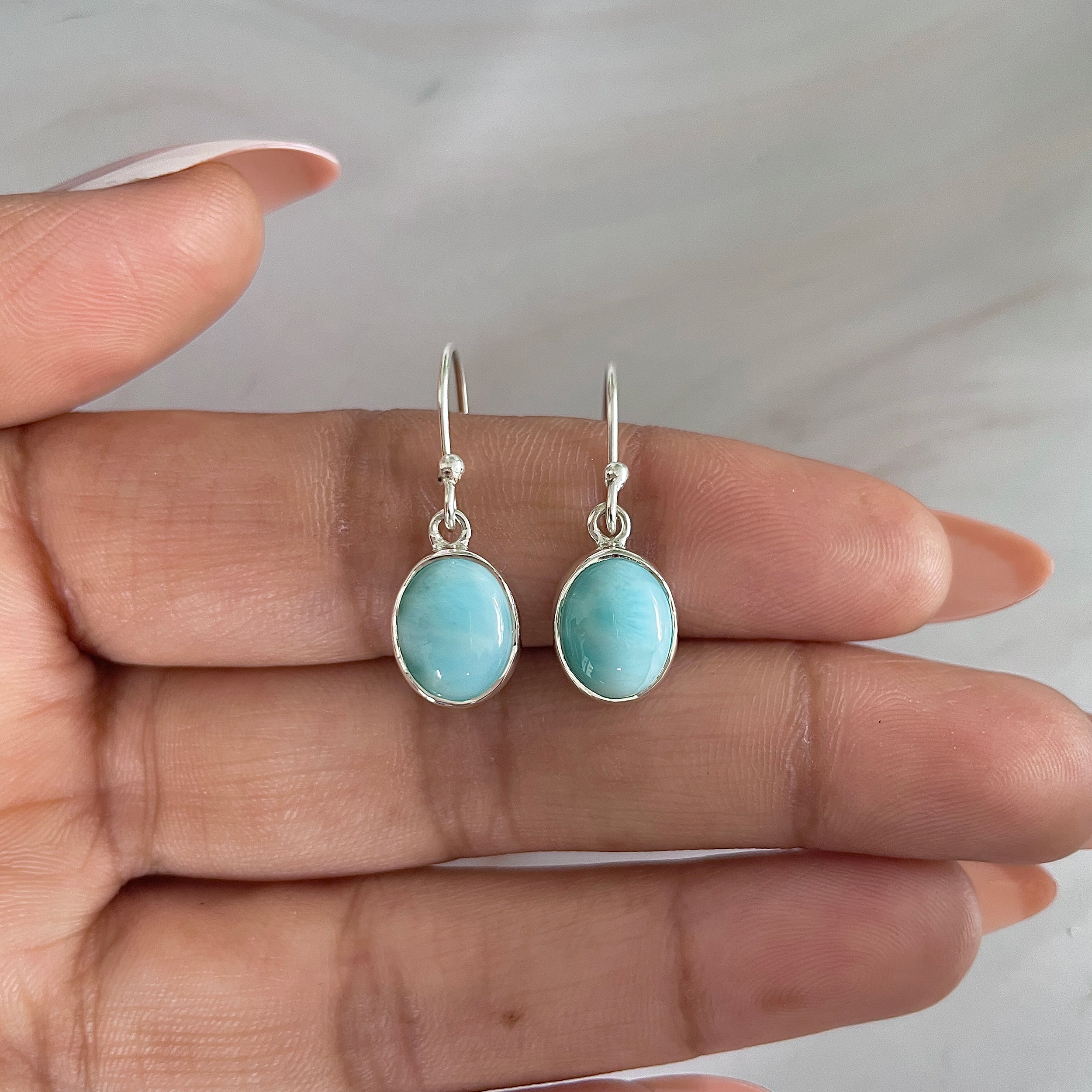 Larimar Earring-(LAR-E-1560.)