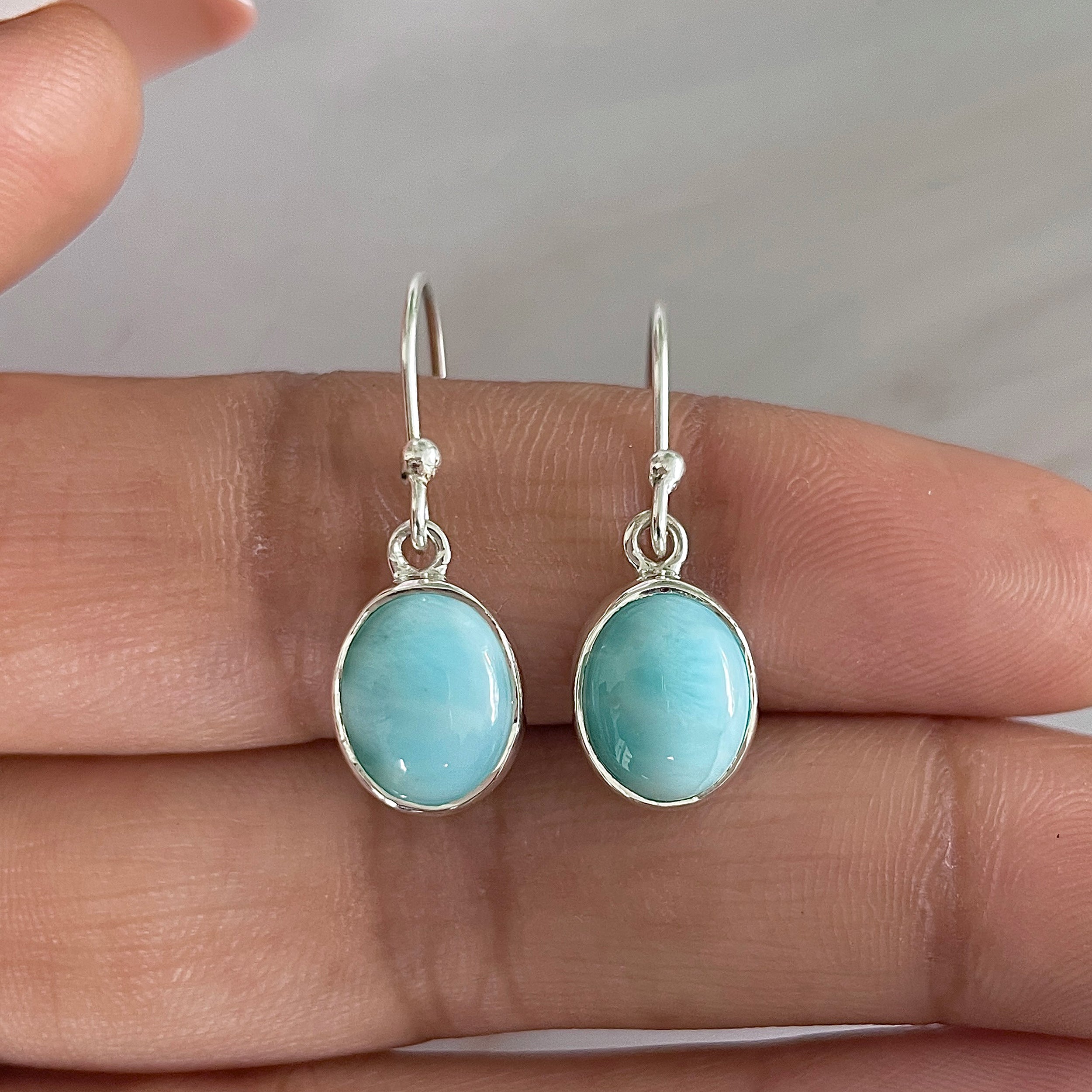 Larimar Earring-(LAR-E-1560.)