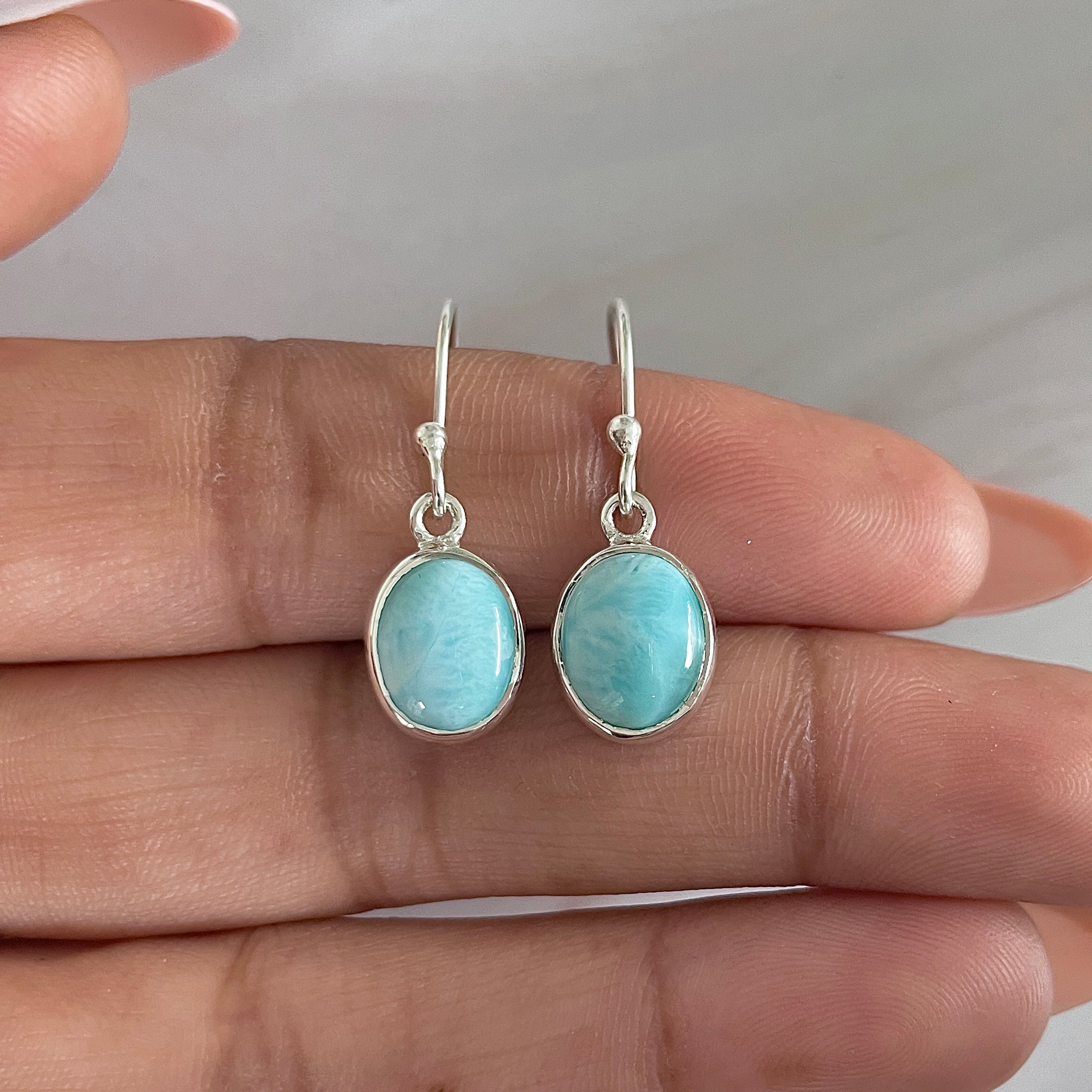 Larimar Earring-(LAR-E-1562.)
