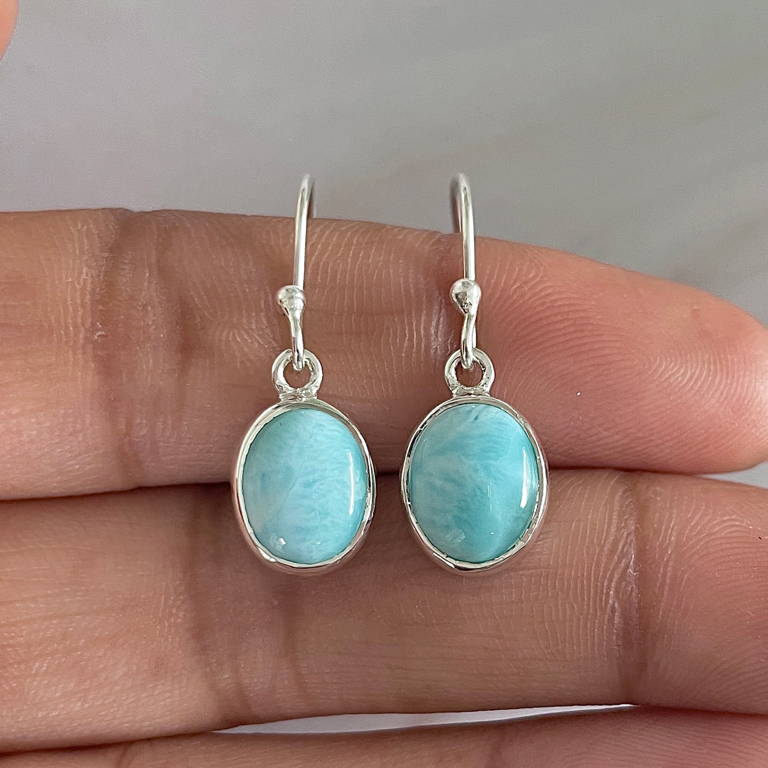 Larimar Earring-(LAR-E-1562.)