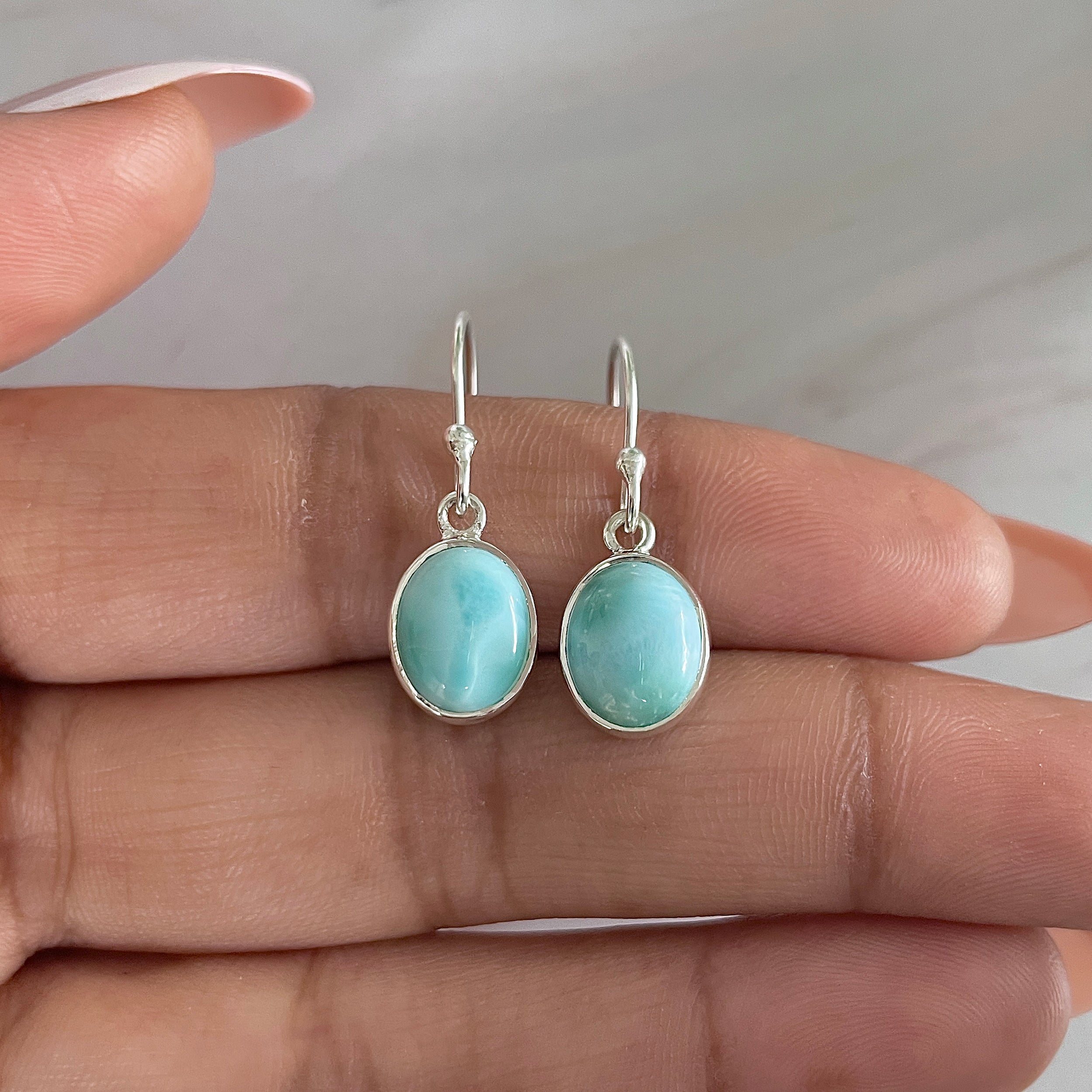 Larimar Earring-(LAR-E-1563.)