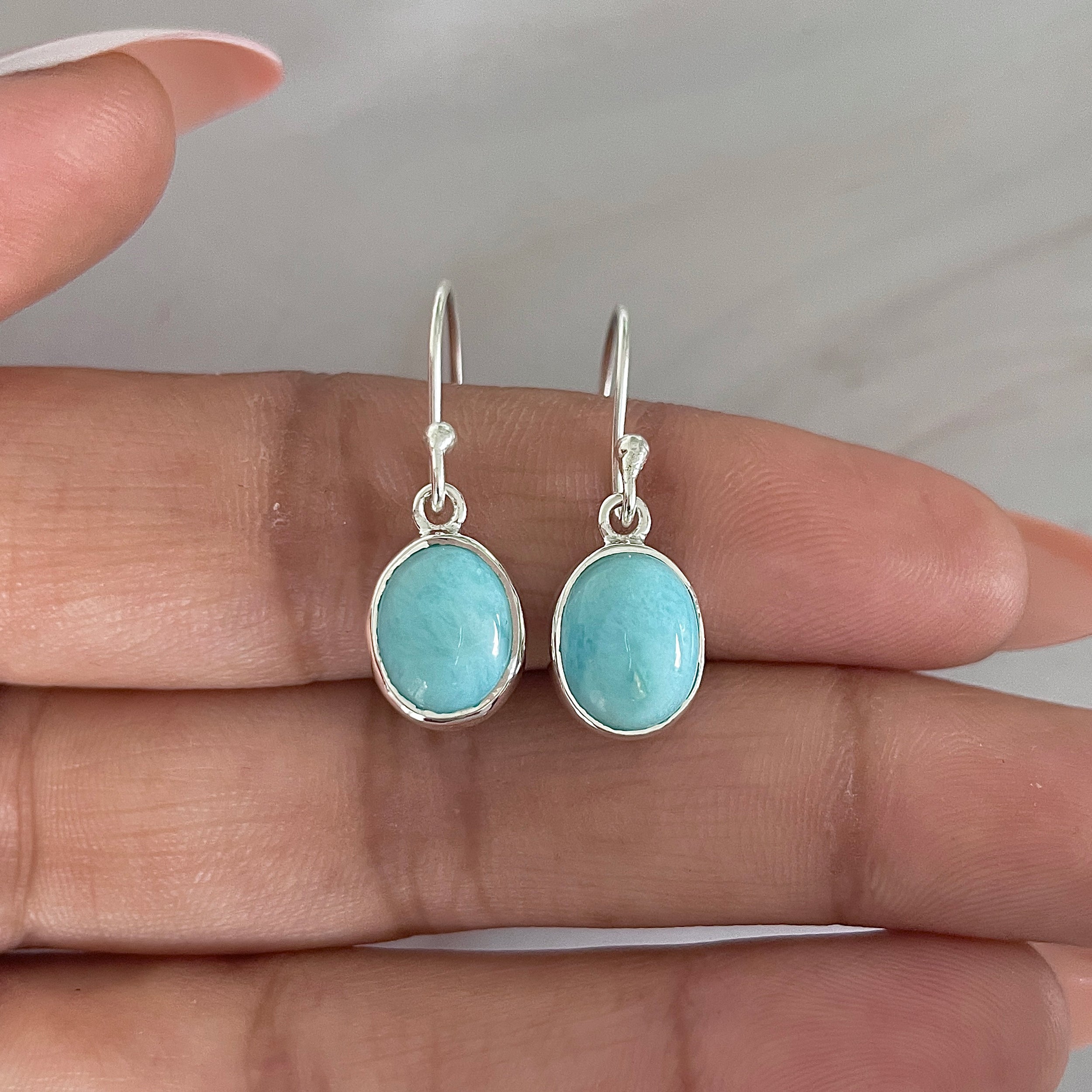 Larimar Earring-(LAR-E-1564.)