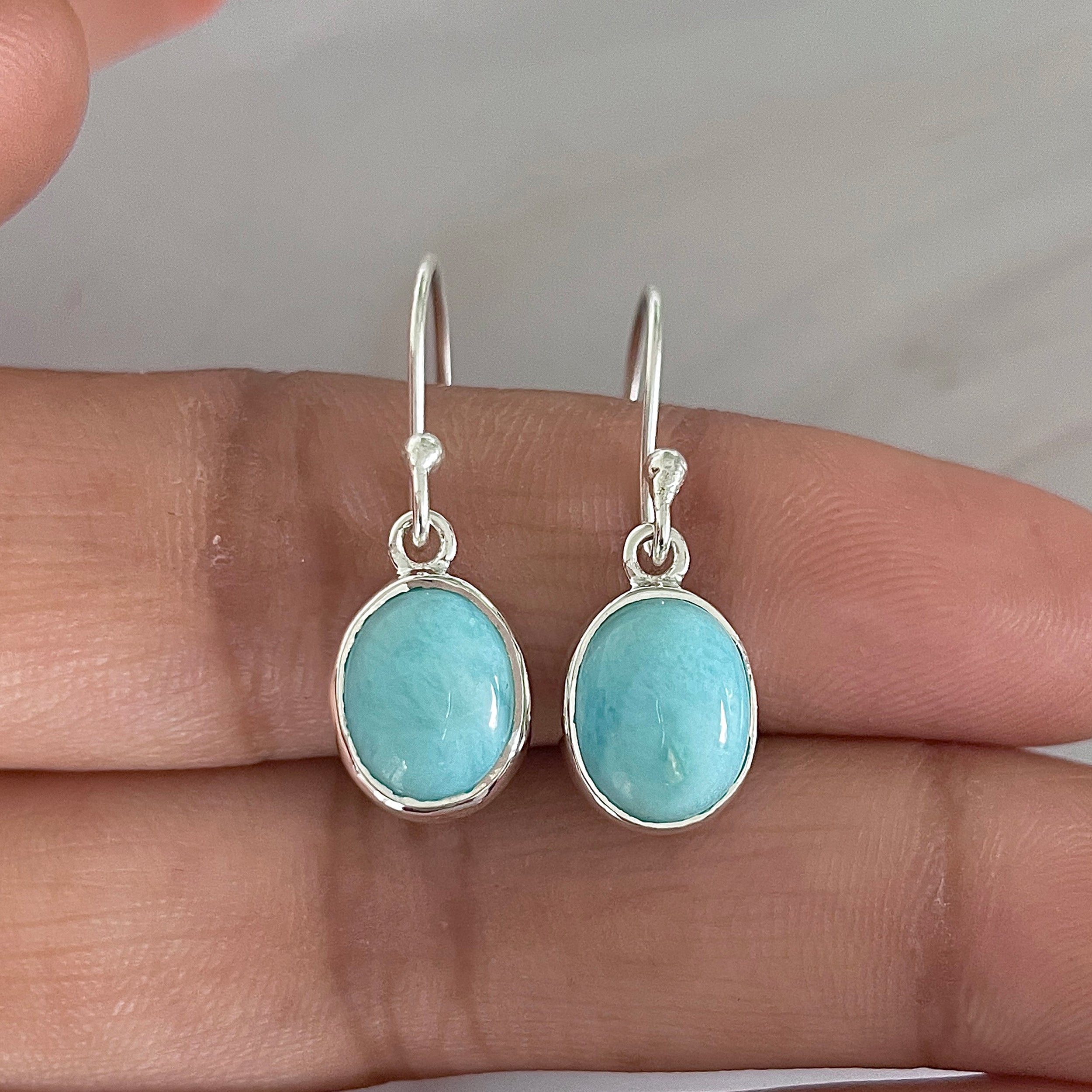 Larimar Earring-(LAR-E-1564.)