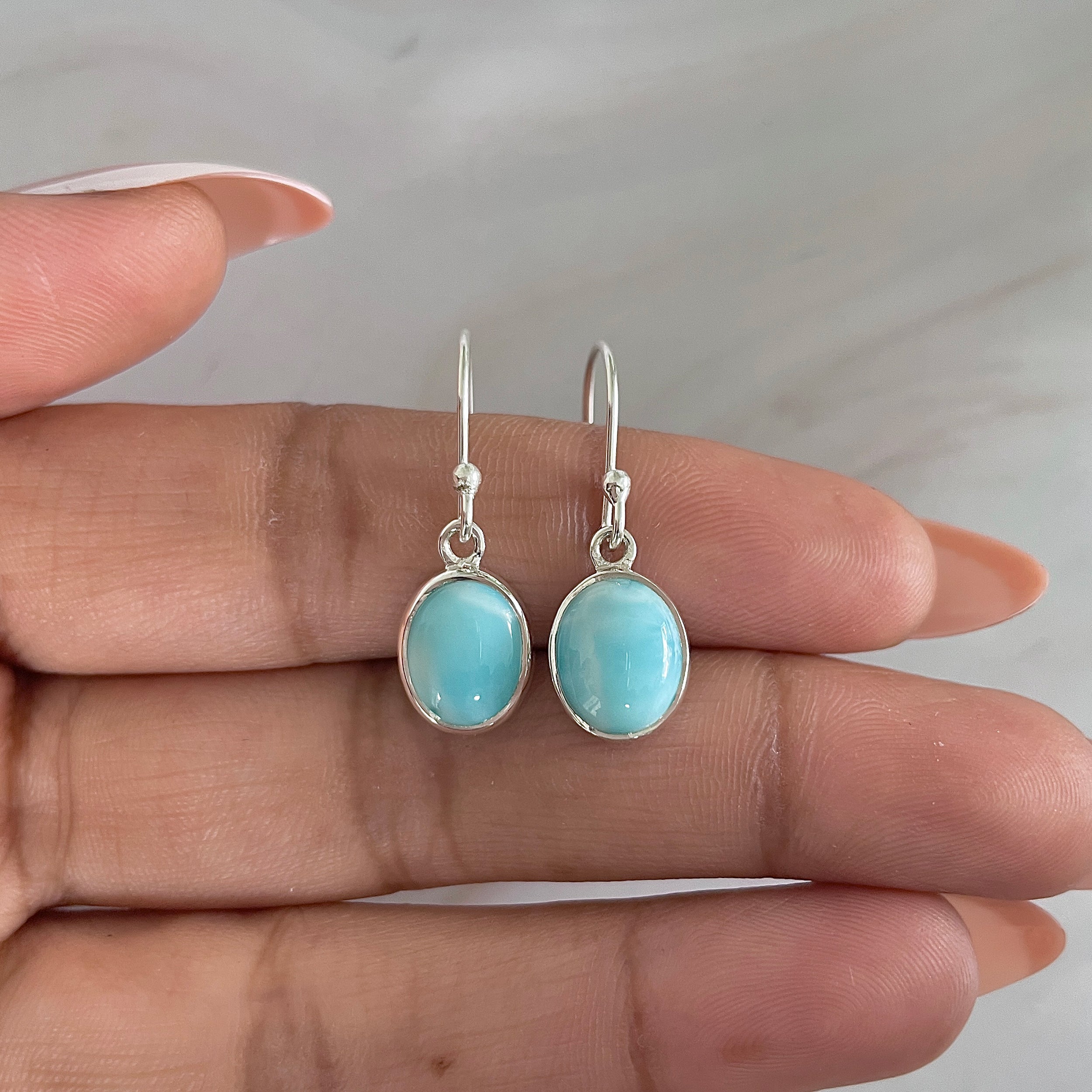 Larimar Earring-(LAR-E-1566.)