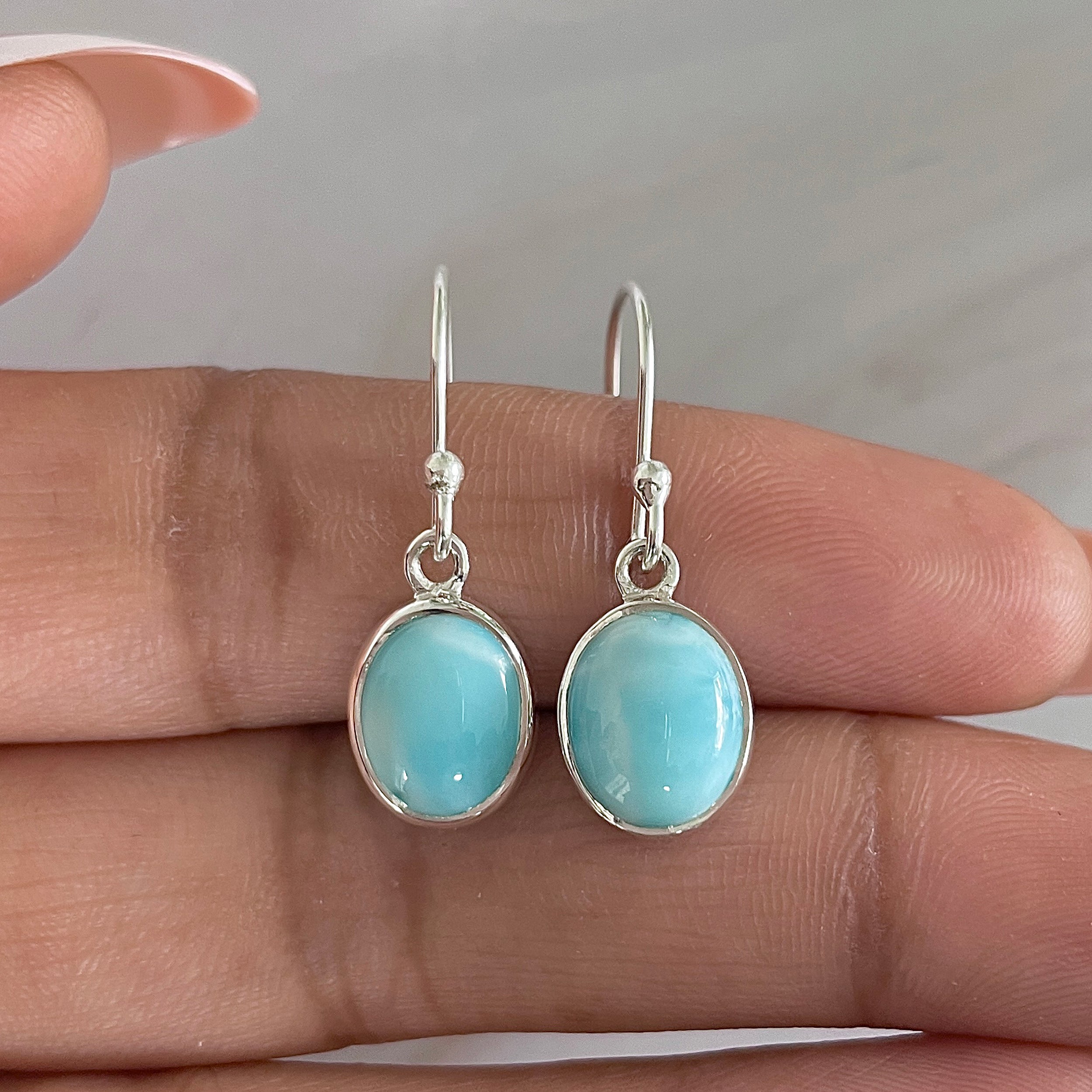 Larimar Earring-(LAR-E-1566.)