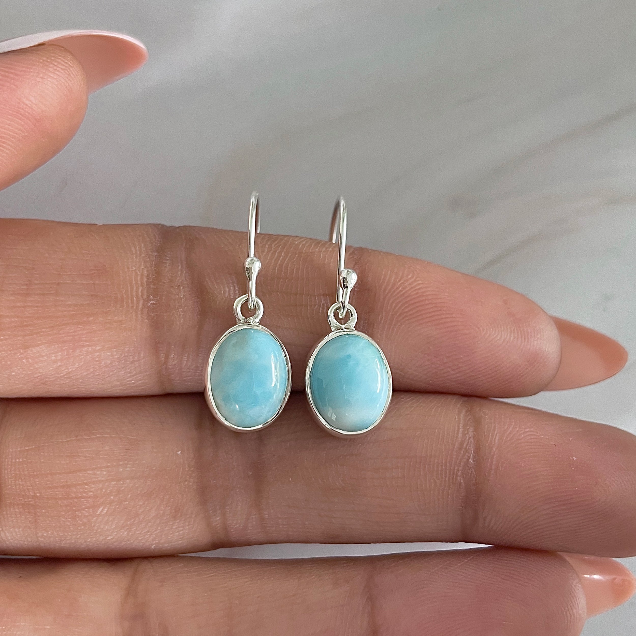 Larimar Earring-(LAR-E-1567.)
