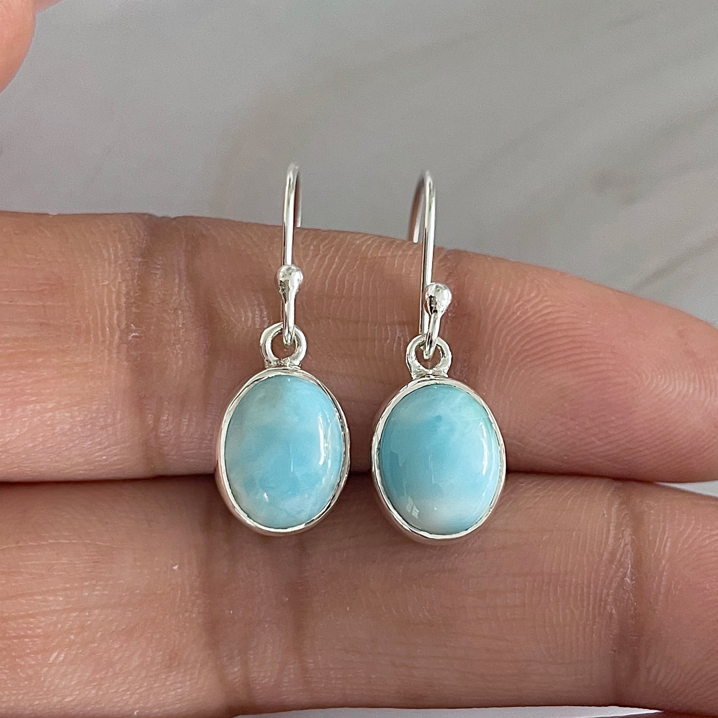 Larimar Earring-(LAR-E-1567.)
