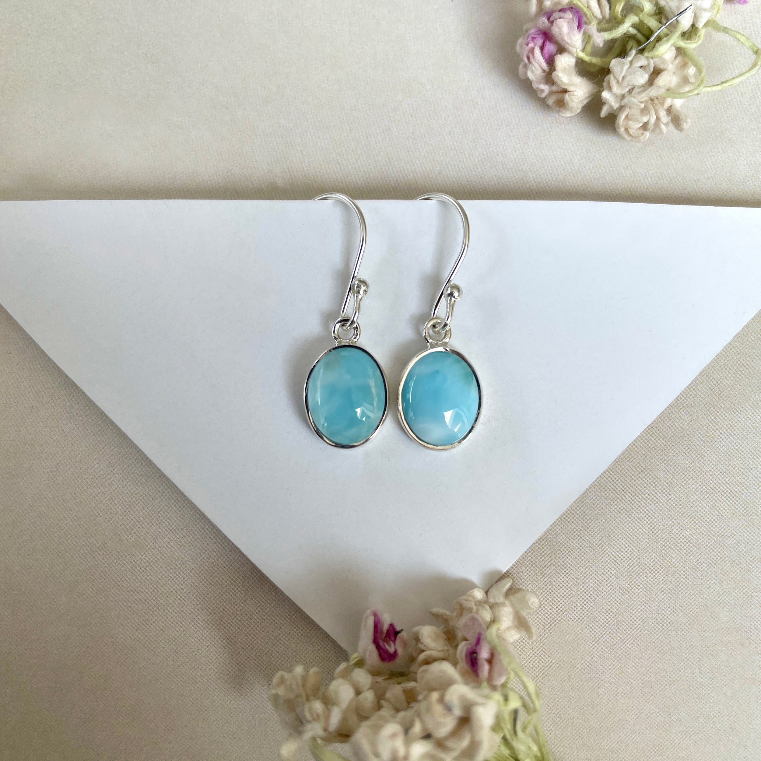 Larimar Earring-(LAR-E-1567.)
