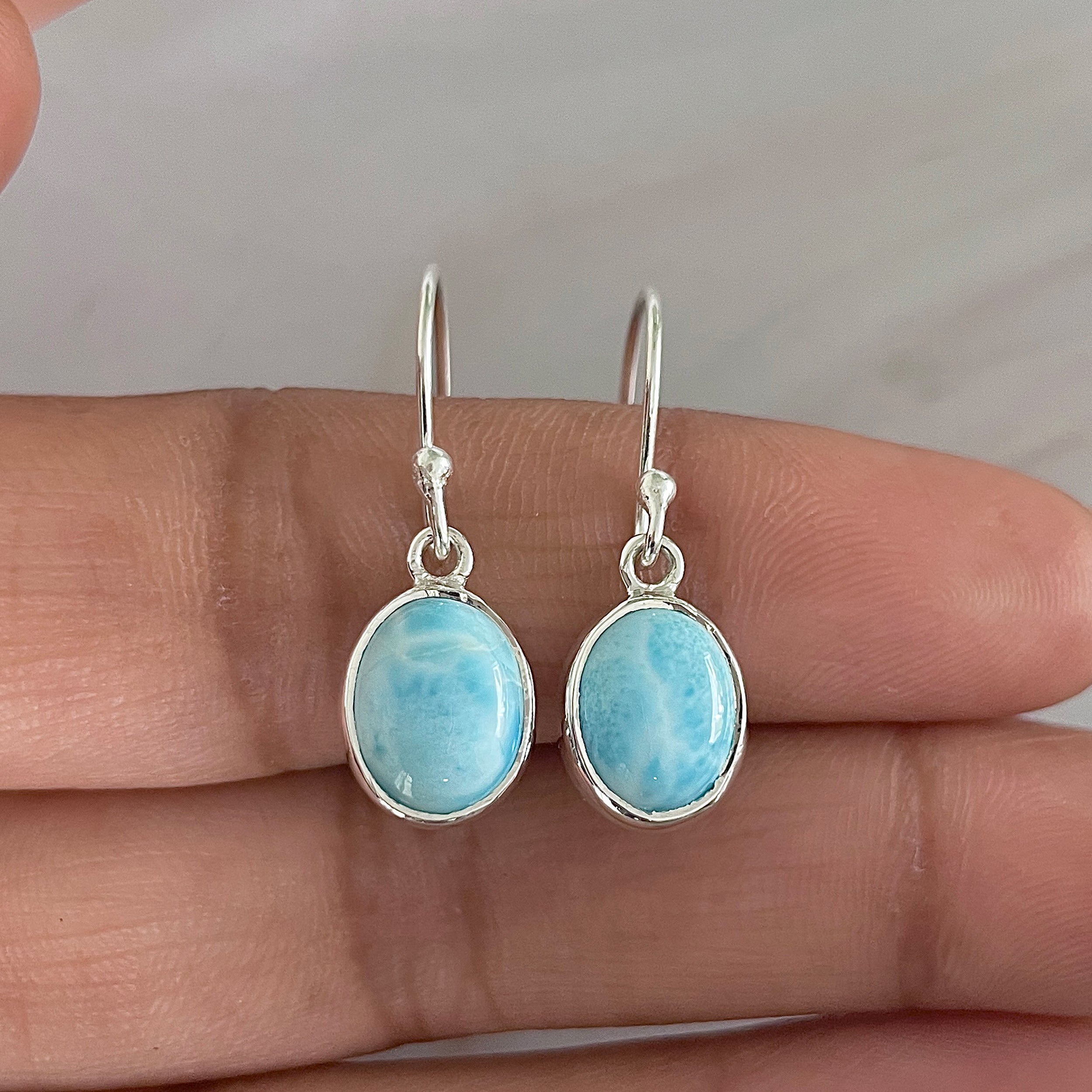 Larimar Earring-(LAR-E-1570.)