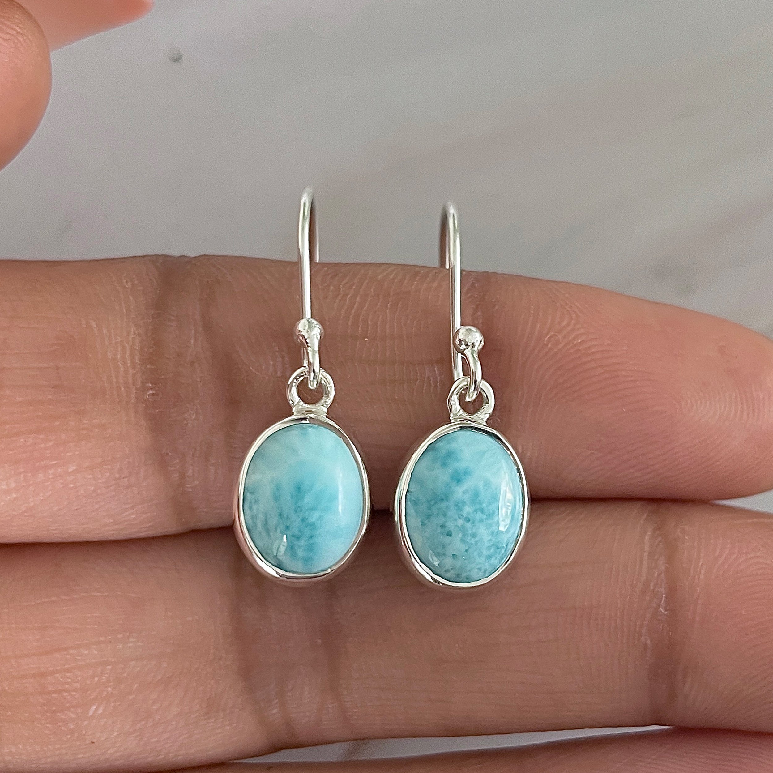 Larimar Earring-(LAR-E-1572.)