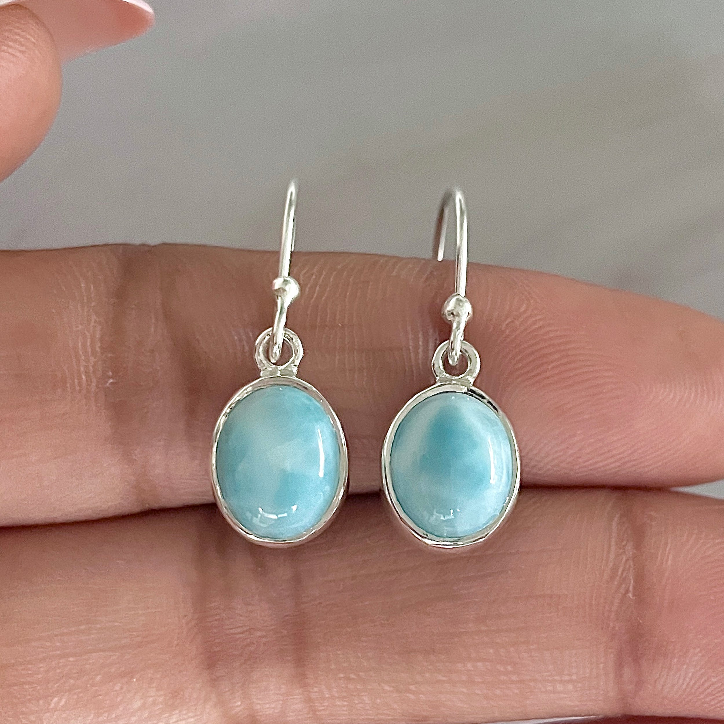 Larimar Earring-(LAR-E-1573.)