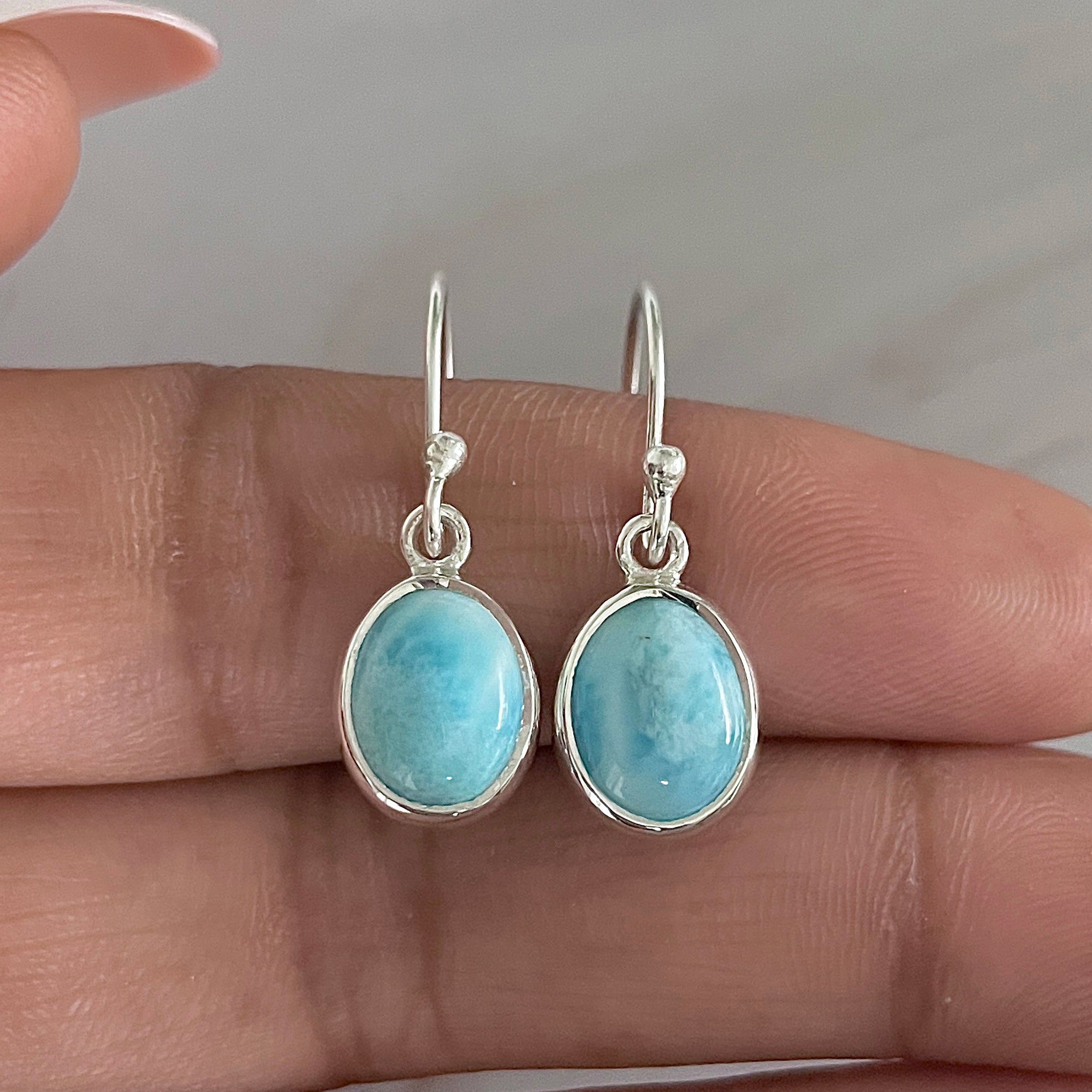 Larimar Earring-(LAR-E-1575.)