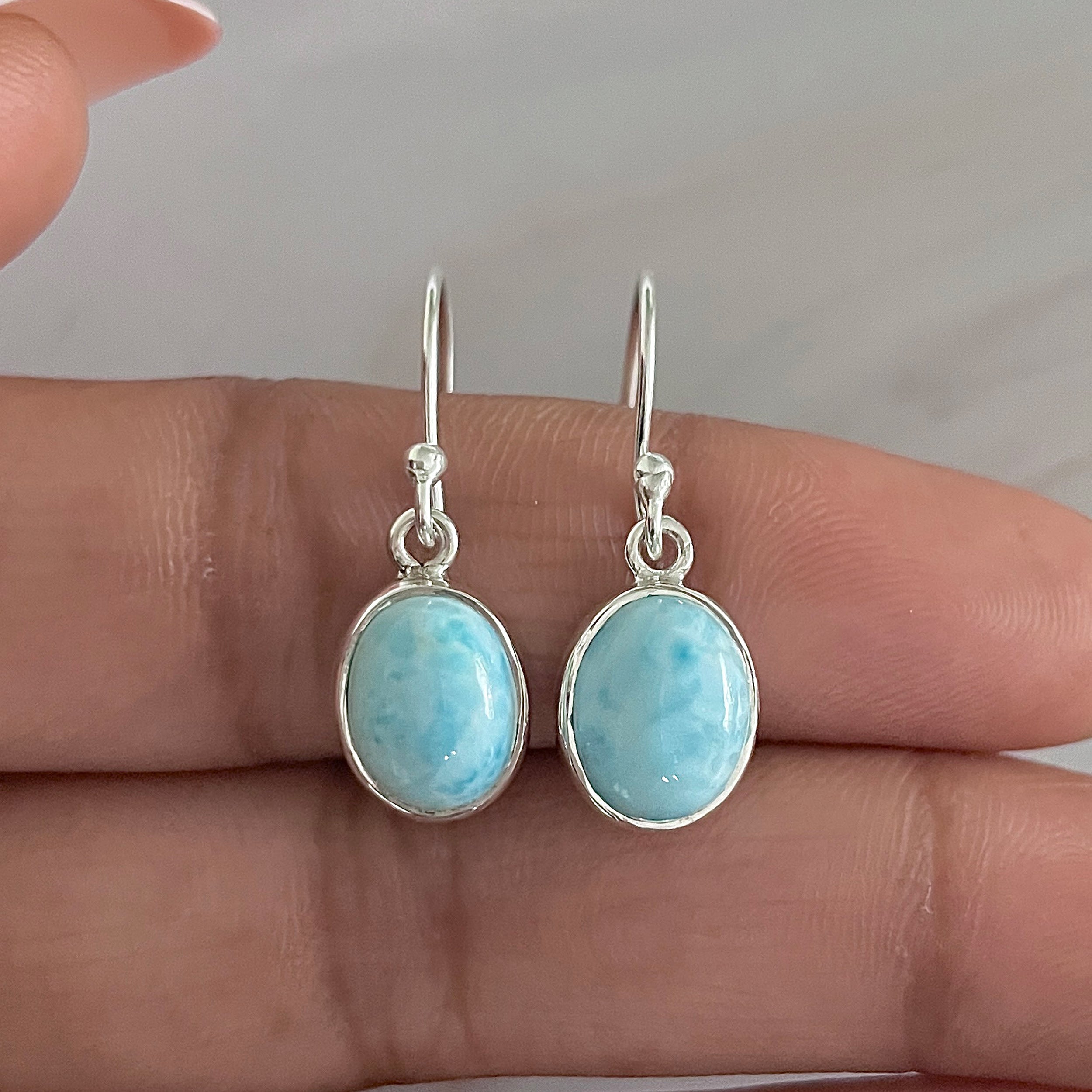 Larimar Earring-(LAR-E-1576.)