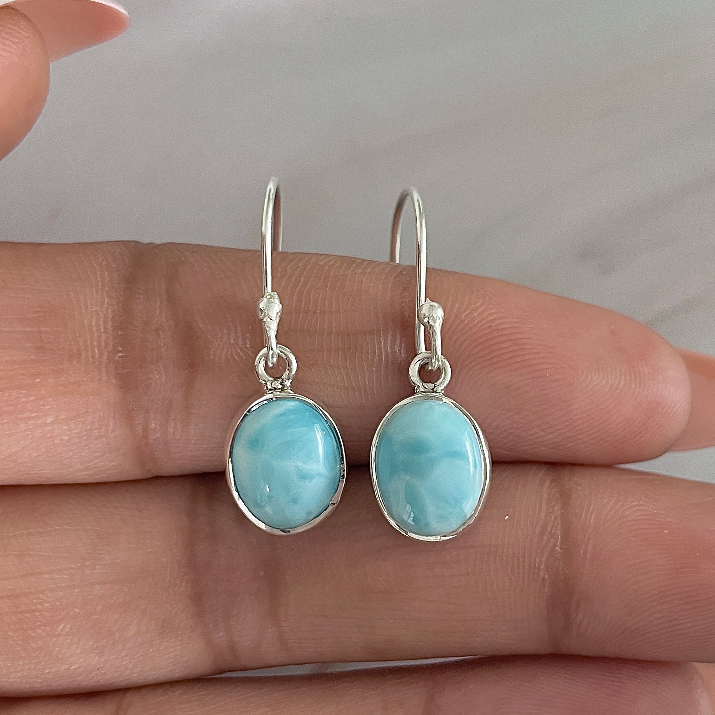 Larimar Earring-(LAR-E-1577.)